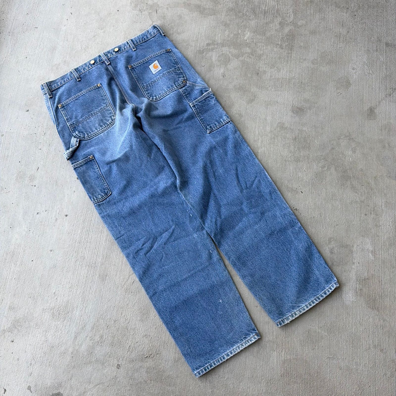Carhartt × Vintage Carhartt denim blue jeans double knee work carpenter pants Size US 39 - 5 Thumbnail