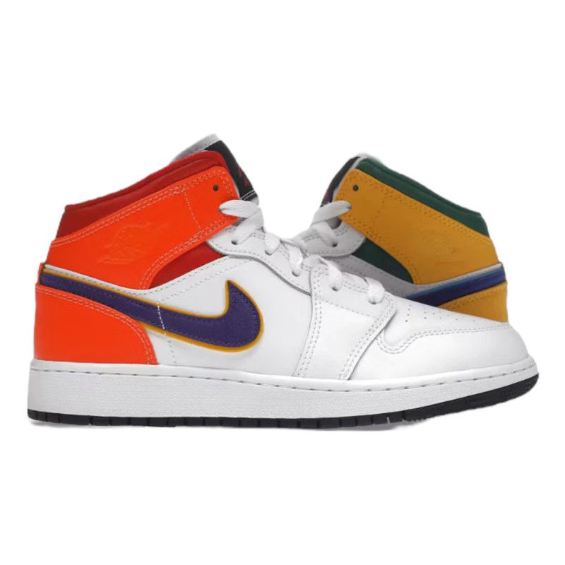 image of Jordan Brand 1 Mid Alternate Multi-Color Shoes, Men's (Size 5)