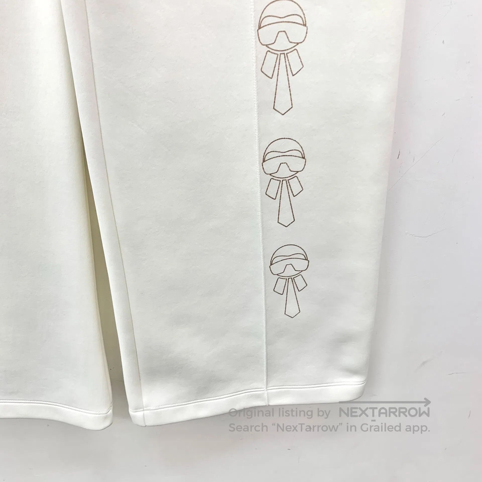 Fendi FENDI White La Vie En Rose Pattern Printed Drawstring Casu Size US 38 / EU 54 - 5 Thumbnail