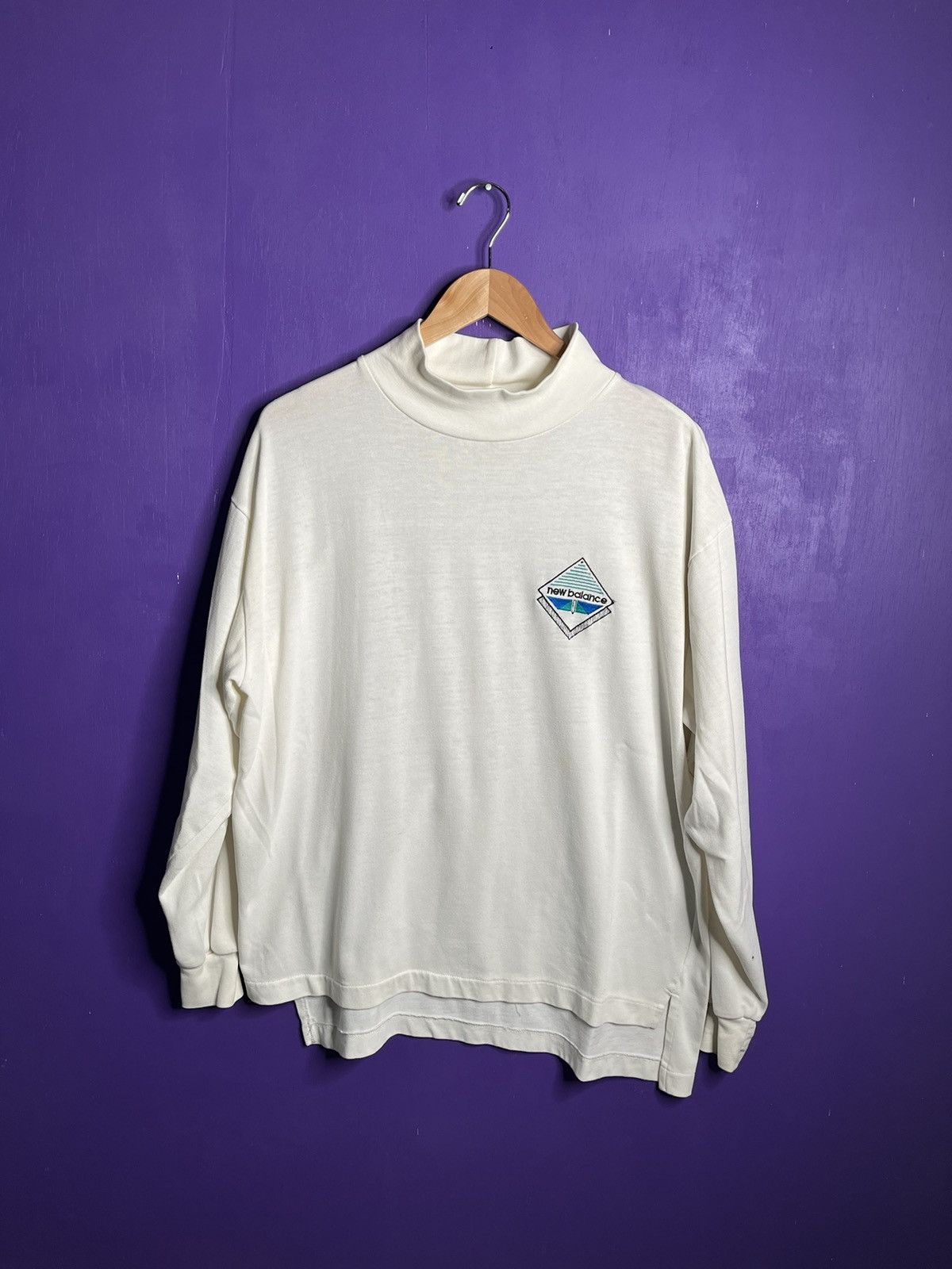 New Balance × Vintage Vintage 90s New balance diamond logo long-sleeve tee Size US XL / EU 56 / 4 - 1 Thumbnail