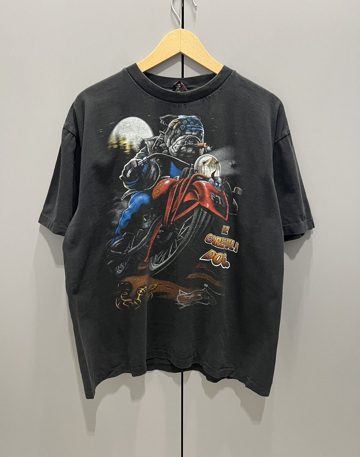 Band Tees Vintage Dog Pound Motorcycle Tee 1998 Fade Large Size US XL / EU 56 / 4 - 2 Thumbnail