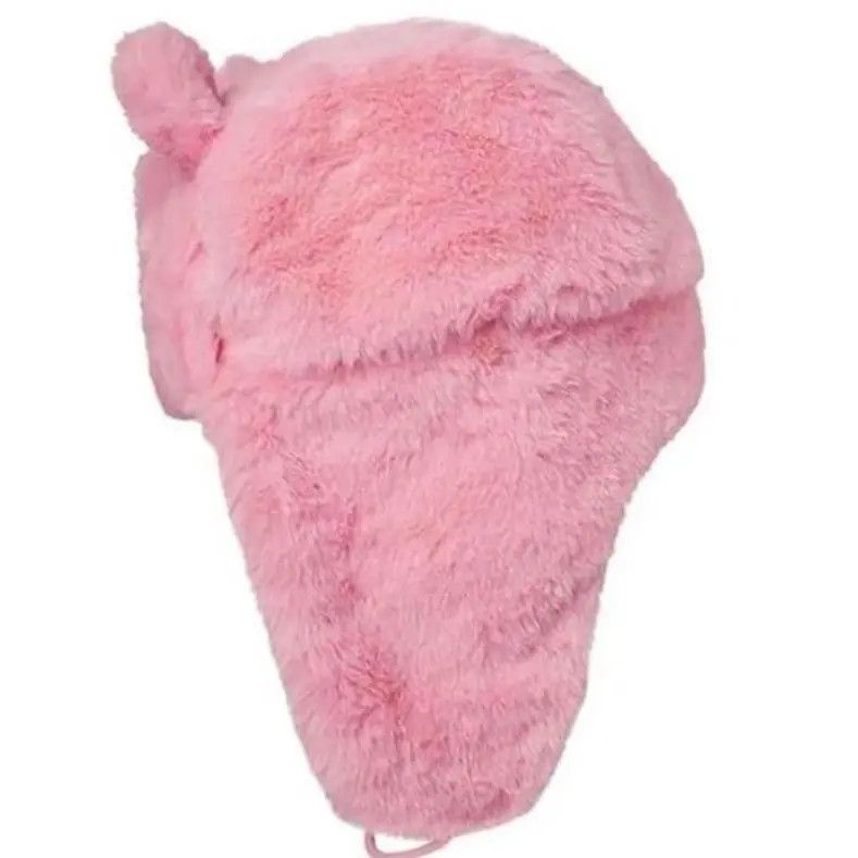 Japanese Brand Y2K Cartoon Anime Kirby Hat Ushanka Hat Cute Winter Hat Size ONE SIZE - 3 Thumbnail
