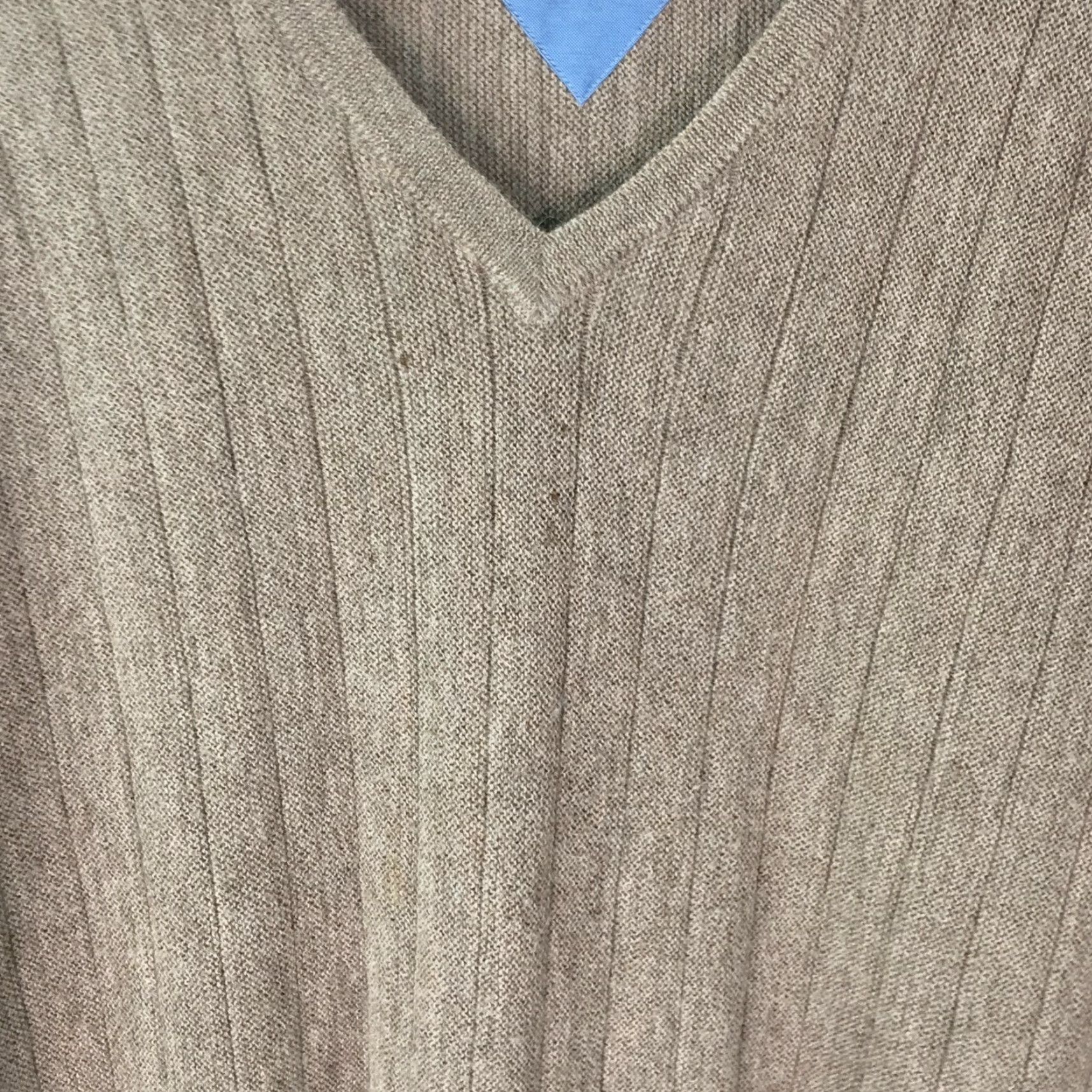 Tommy Hilfiger Tommy Hilfiger Mens V Neck Long Sleeve Knit Beige Pullover Sweater XL Beiges Classic Pullover Casual Mens Size US XL / EU 56 / 4 - 3 Thumbnail
