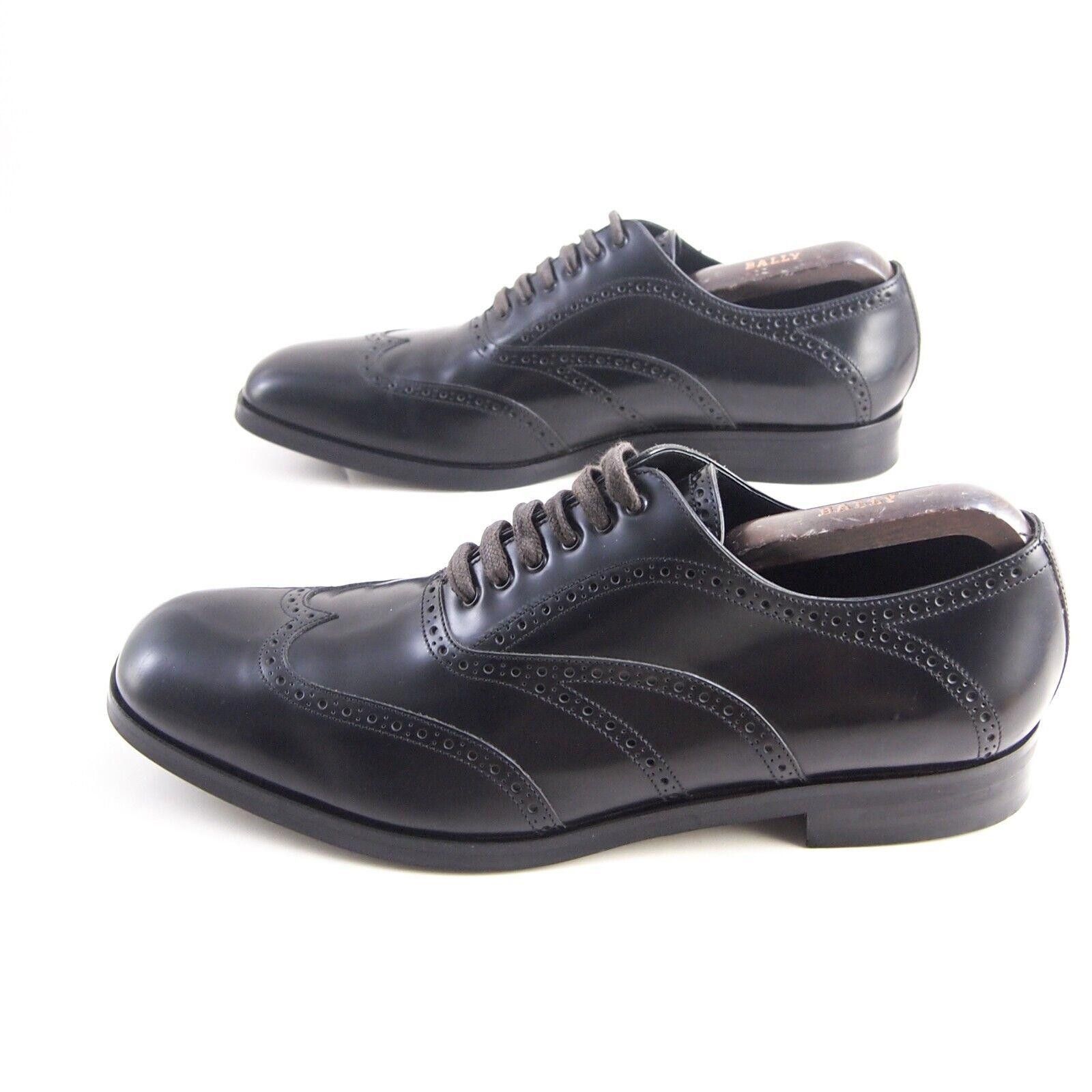 Ermenegildo Zegna Zegna Wingtip Brogues Black Leather Mens US 10 EU 43 $820 Size US 10 / EU 43 - 2 Thumbnail