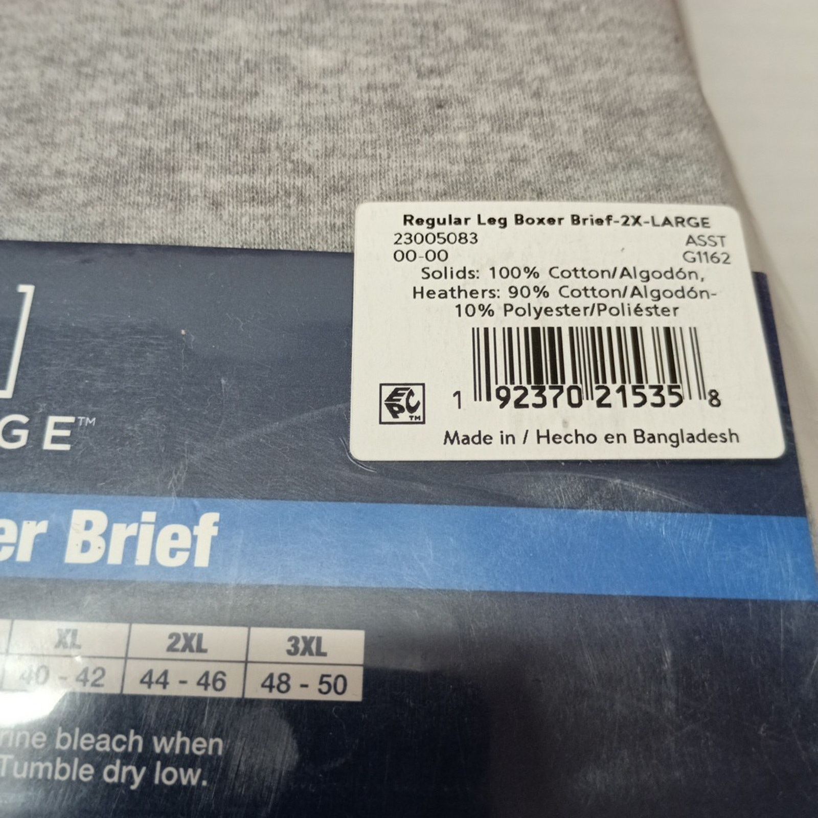 George George Men's Cotton Boxer Briefs 6-Pack Size 2XL (44-46) Size 44 - 4 Thumbnail