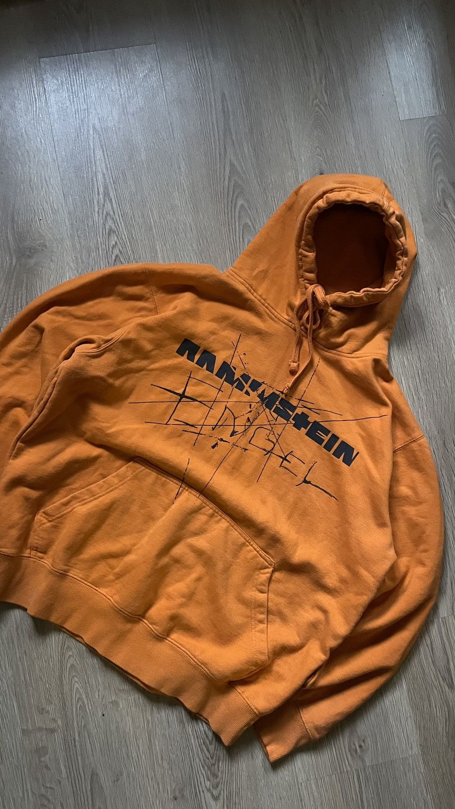 Rock Band Streetwear Vintage Vintage Hoodie Rammstein Orange Engel Rock 90s Grailed