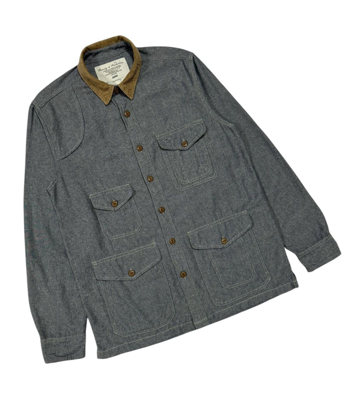 Japanese Brand × go slow caravan Gsc Union Made Multipocket Workers Chambray jacket Size US M / EU 48-50 / 2 - 5 Thumbnail