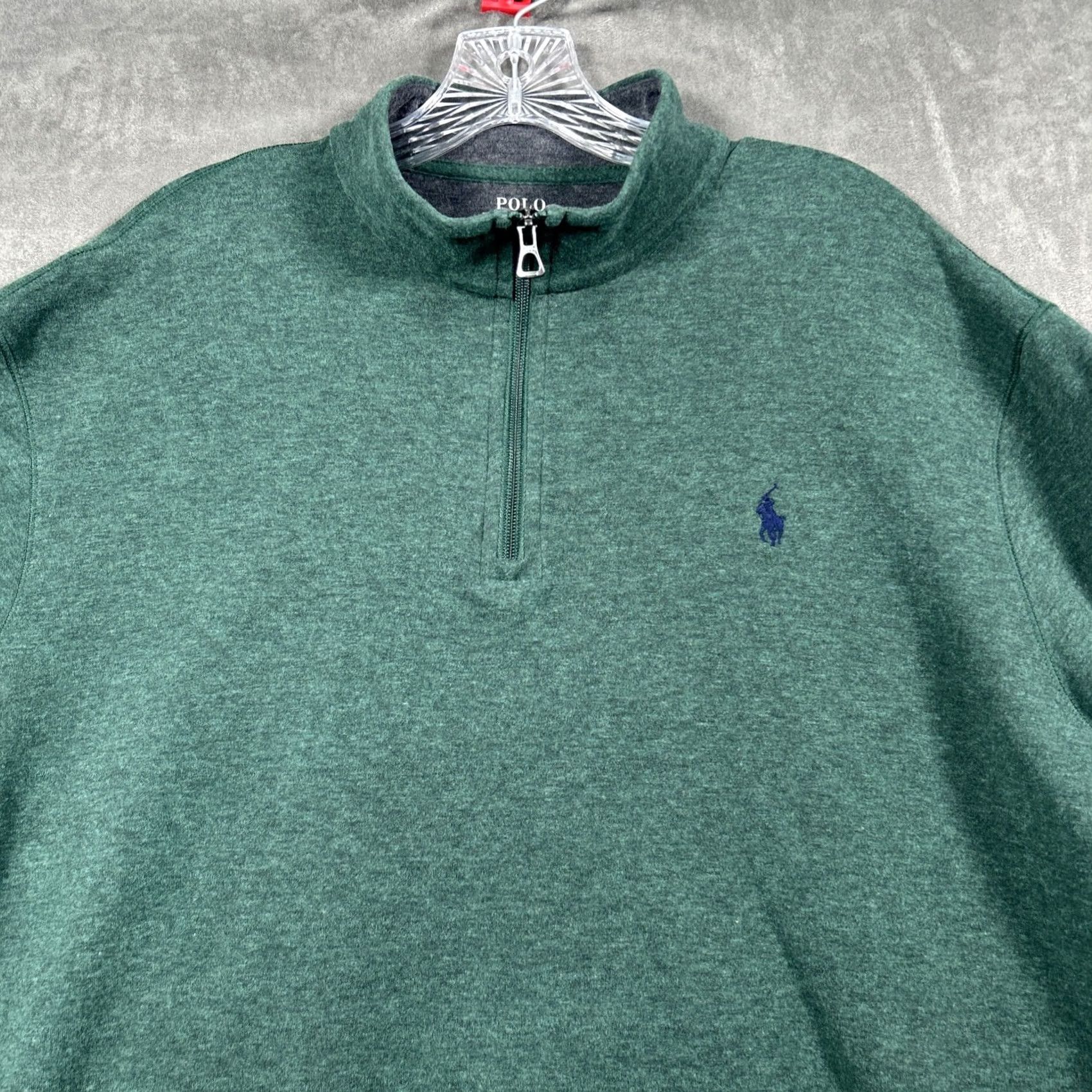 Polo Ralph Lauren Polo Ralph Lauren Sweater Mens XL Green Pullover Quarter Zip Luxury Jersey Size US XL / EU 56 / 4 - 2 Thumbnail