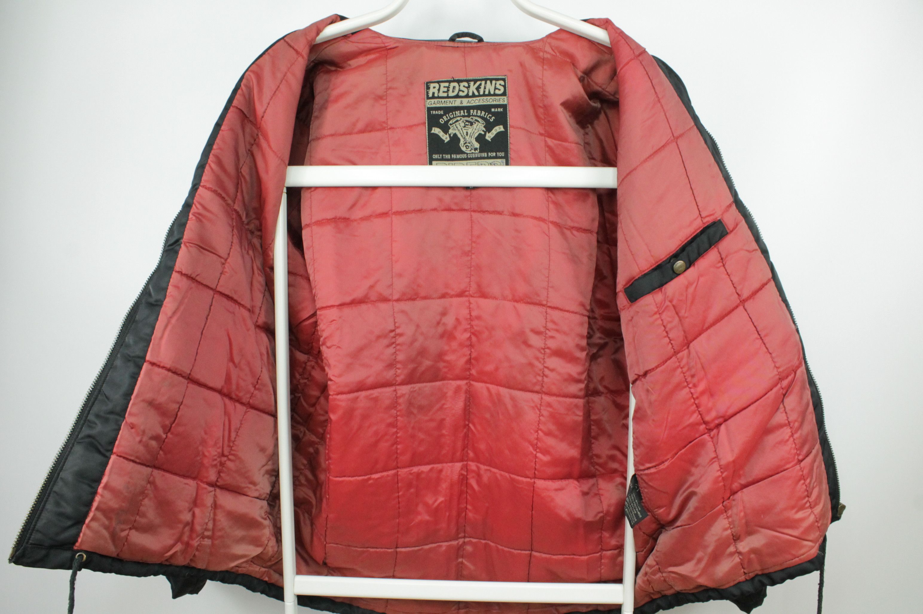 Other Vintage Redskins Motorsports Riders Nylon Leather Jacket Size US L / EU 52-54 / 3 - 9 Thumbnail