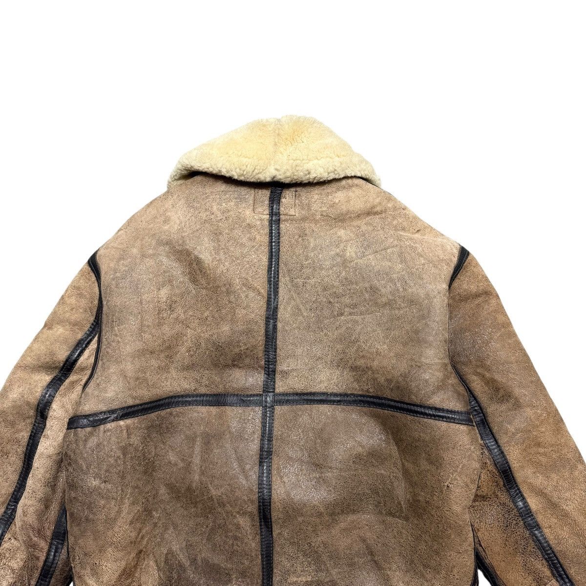 Avirex Vintage 80s Avirex Scovill Zipper Sheepskin Mouton B3 Jacket Size US S / EU 44-46 / 1 - 15 Thumbnail