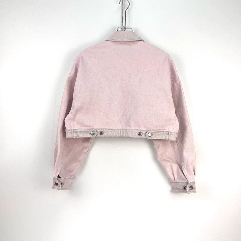 Prada Prada Dirty pink classic triangle denim jacket 2502-Nextarr Size US XXS / EU 40 - 4 Thumbnail