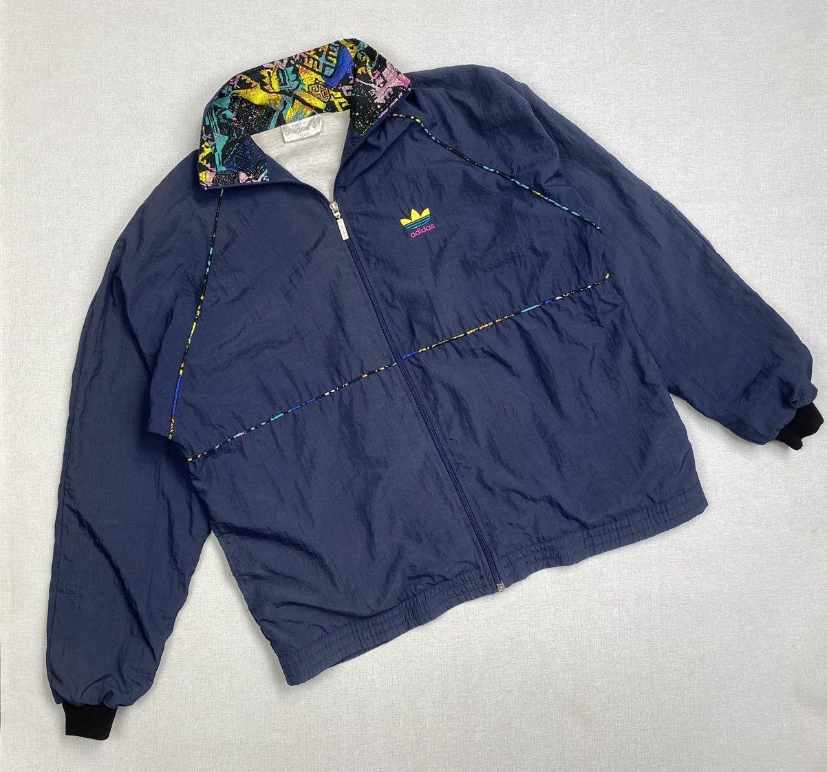 Adidas × Vintage Men’s Vintage Adidas Track Top Jacket size 38/40 M/L Size US M / EU 48-50 / 2 - 2 Thumbnail