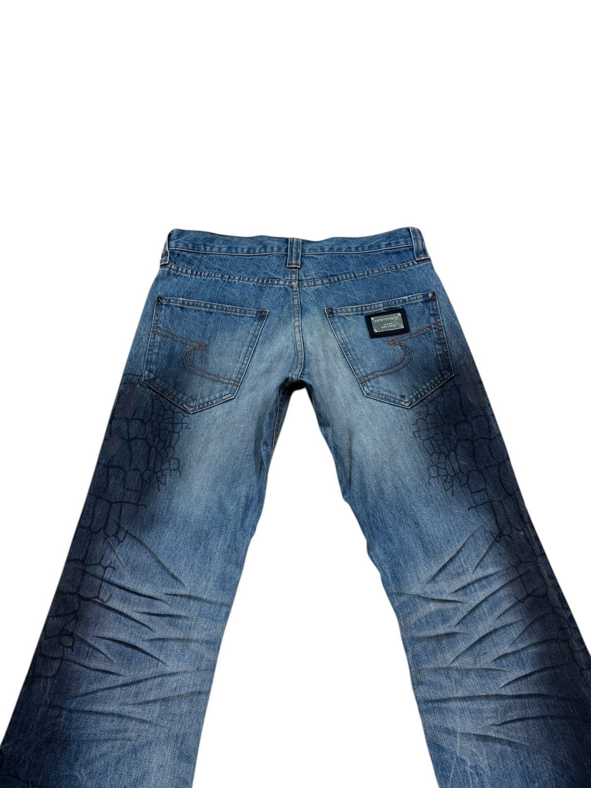 If Six Was Nine RARE SEMANTIC DESIGN FLARE JEANS Size US 31 - 8 Thumbnail