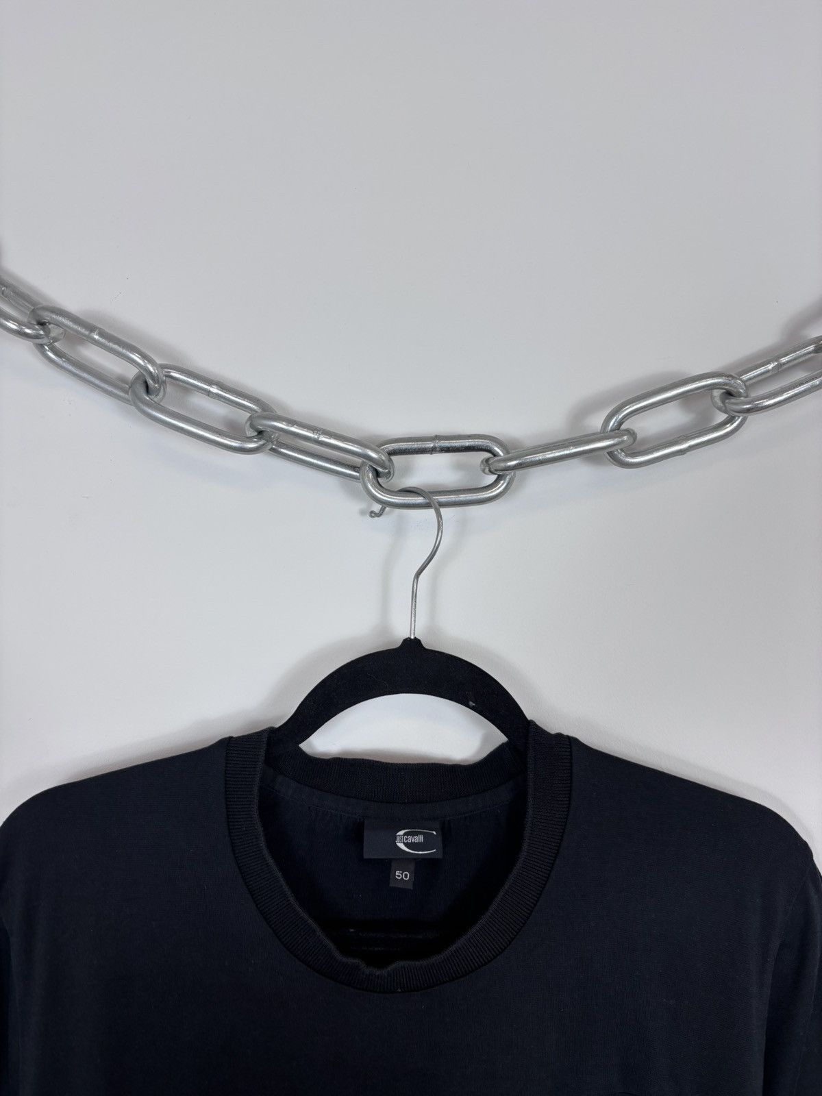 Just Cavalli Just Cavalli Y2K Men’s Black Silk Cotton T-Shirt Tee Size US M / EU 48-50 / 2 - 4 Thumbnail