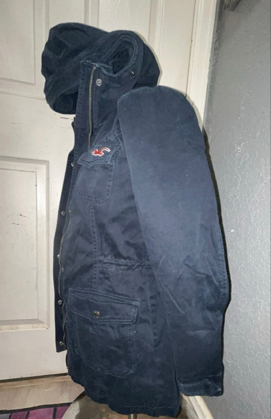 Hollister Hollister Navy Utility Jacket w Beige Sherpa Lining, Size M Size M / US 6-8 / IT 42-44 - 8 Thumbnail