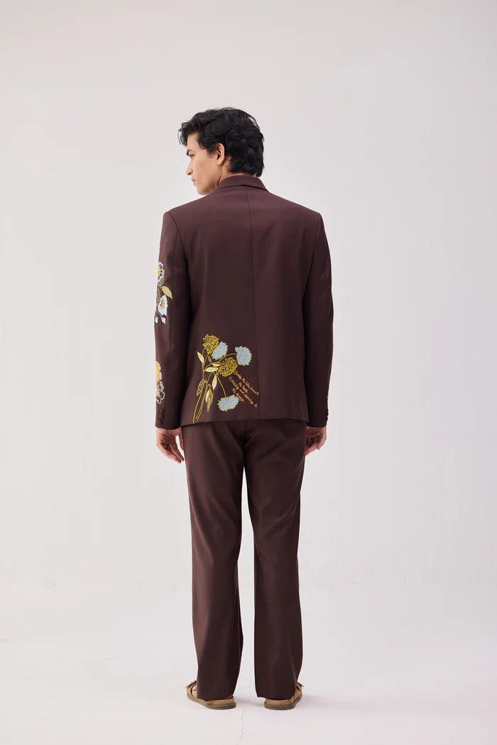 Other Men 2PC Customized floral embroidery western cocktail outfit Size 46R - 4 Thumbnail
