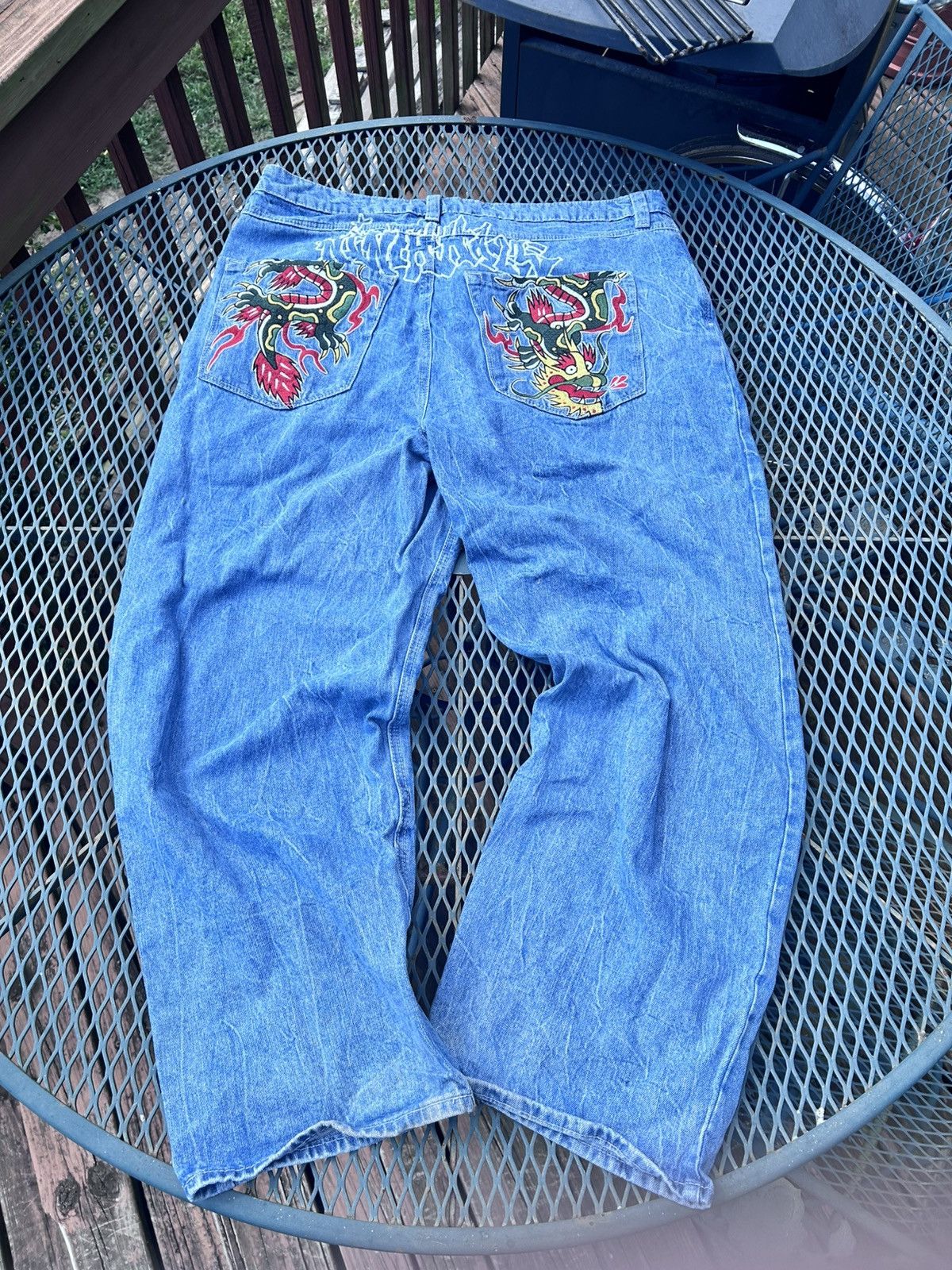 Ninth Hall CRAZY DRAGON EMBROIDERY BAGGY SWAG SKATER Y2K Size US 38 / EU 54 - 1 Thumbnail