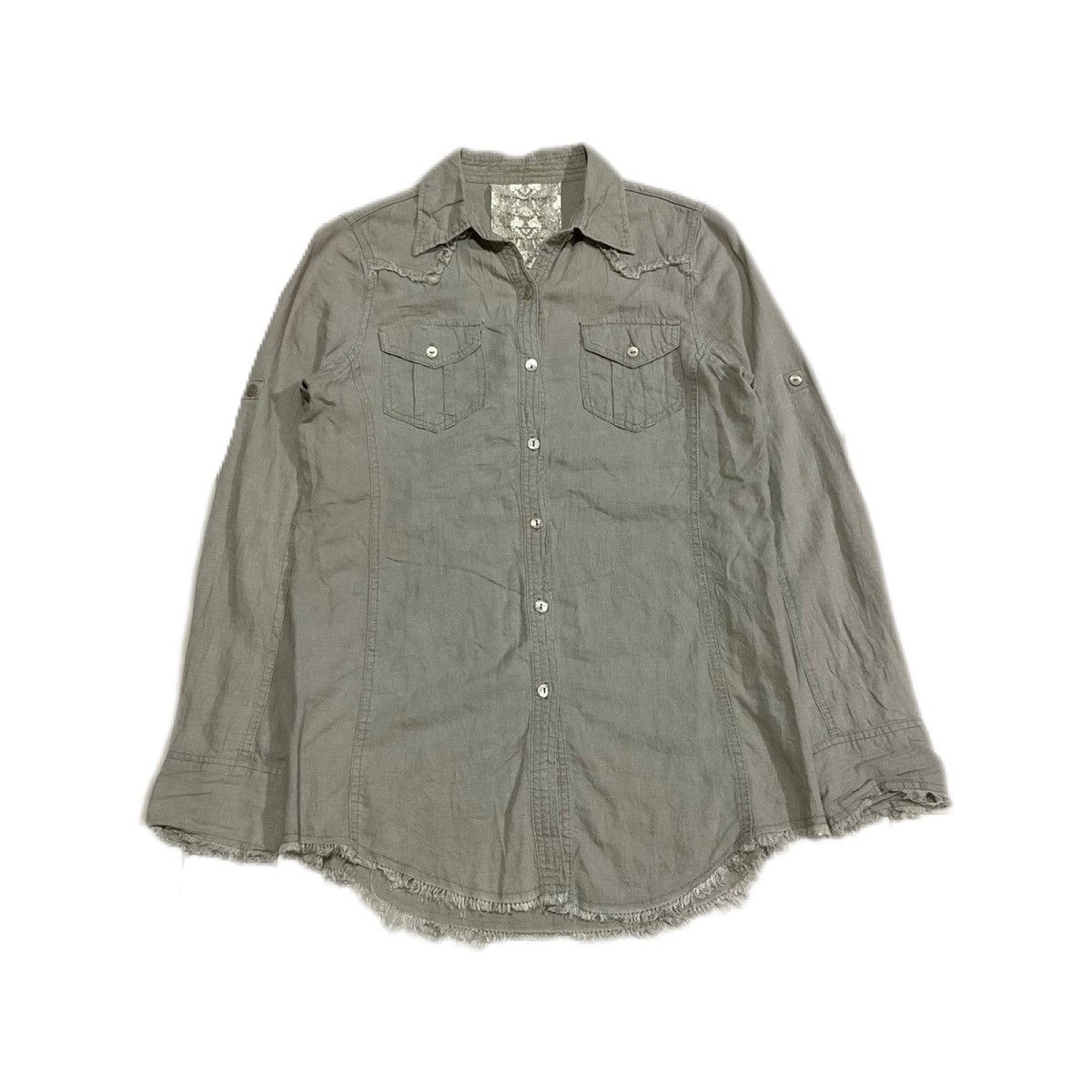 Japanese Brand Cootie Productions Brown Moleskin Western Shirt