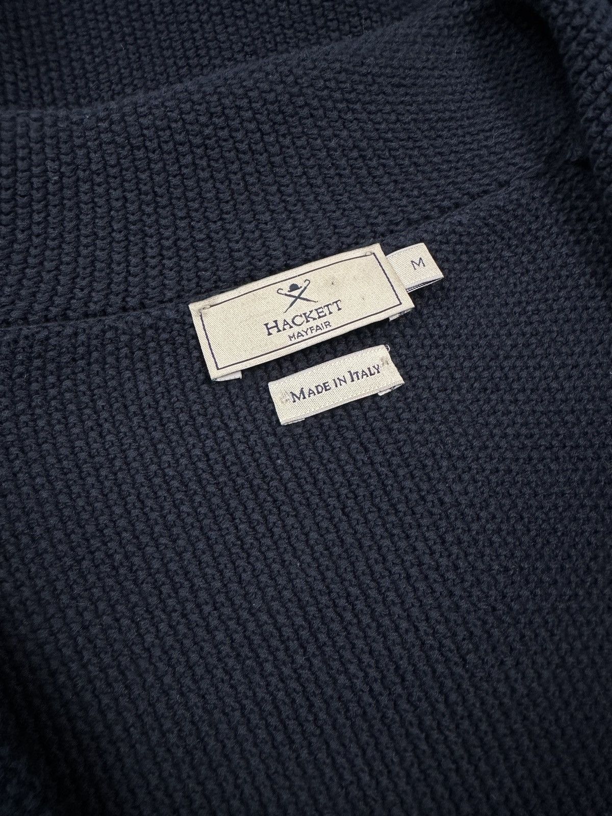 HACKETT MAYFAIR Rice Stitch Knit Blazer Jacket Navy Men