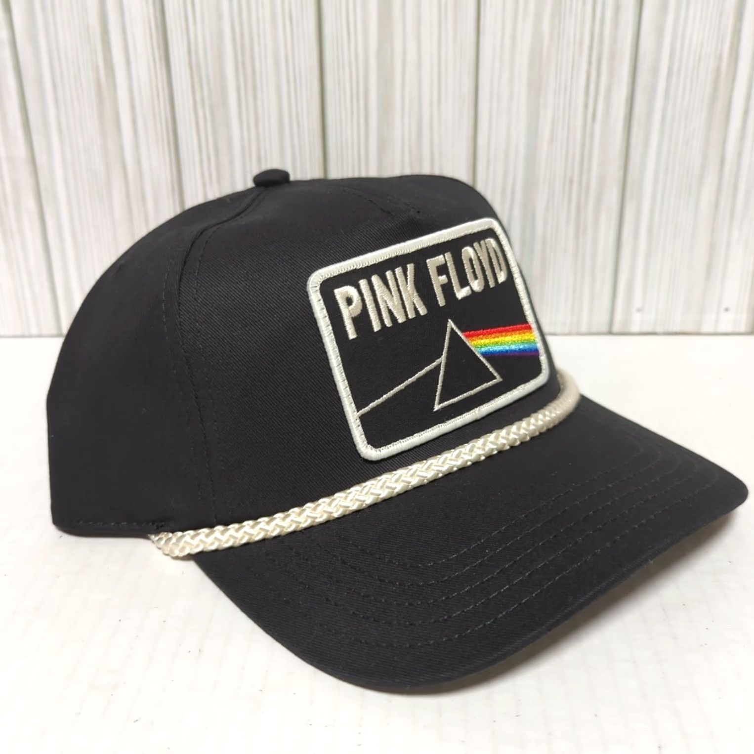 American Needle American Needle Pink Floyd Hat Cap Snapback Band Concert Tour Black Rope Trucker Men One Size Black Adjustable Breathable Cap Size ONE SIZE - 4 Thumbnail