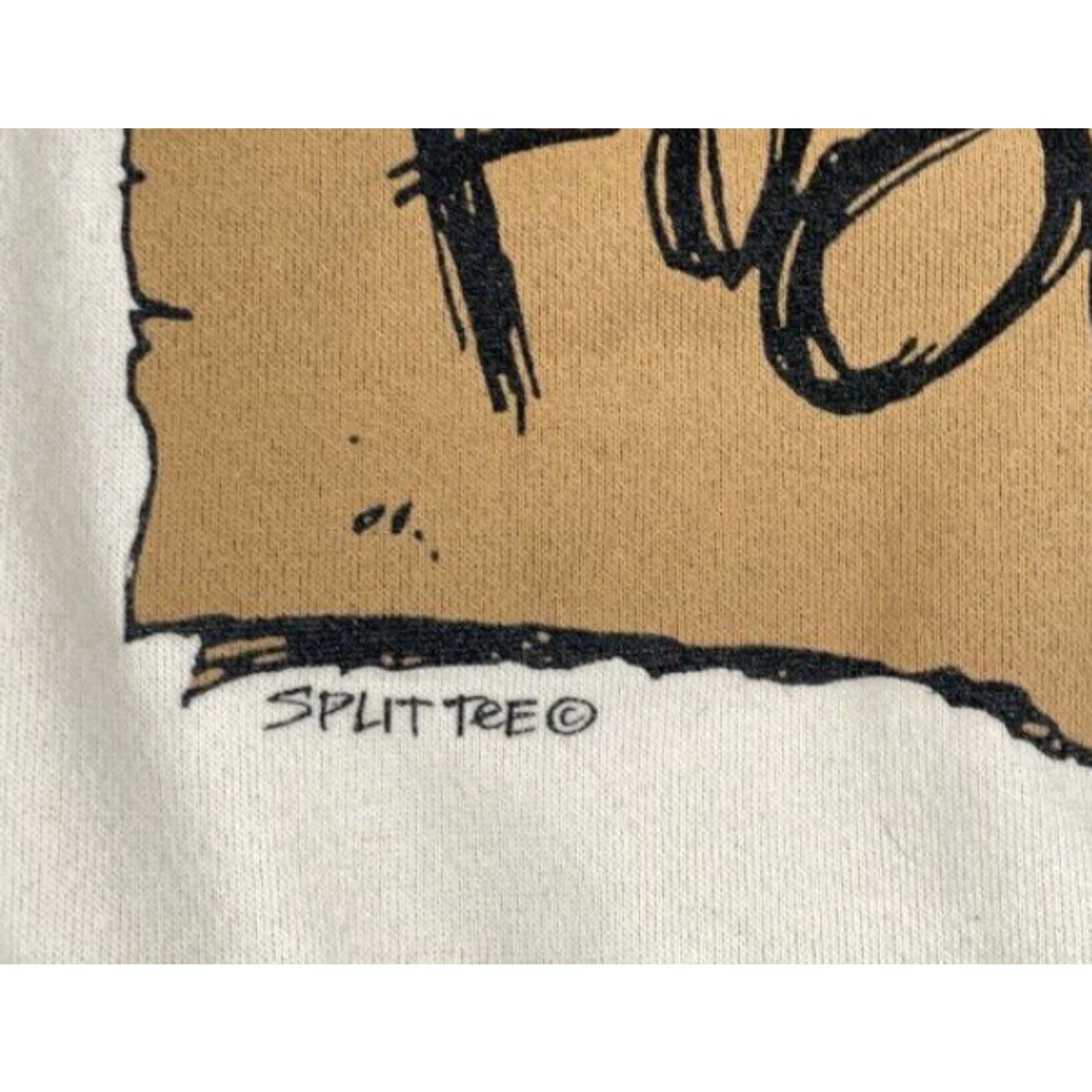 Delta VINTAGE Delta Sweatshirt Shirt Men XL Ivory "Will Fish for Food" 90s Humor Dad Graphic Print Pullover Crew Neck Size US XL / EU 56 / 4 - 7 Thumbnail
