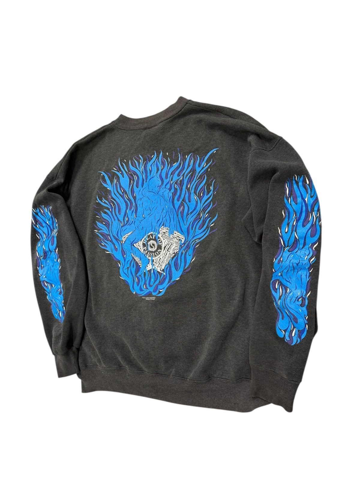 Vintage Vintage faded motorcycle crewneck Size US M / EU 48-50 / 2 - 3 Thumbnail