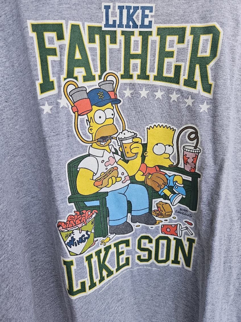 Gildan The Simpsons Like Father Like Son Gildan Tee Size US XXL / EU 58 / 5 - 2 Thumbnail