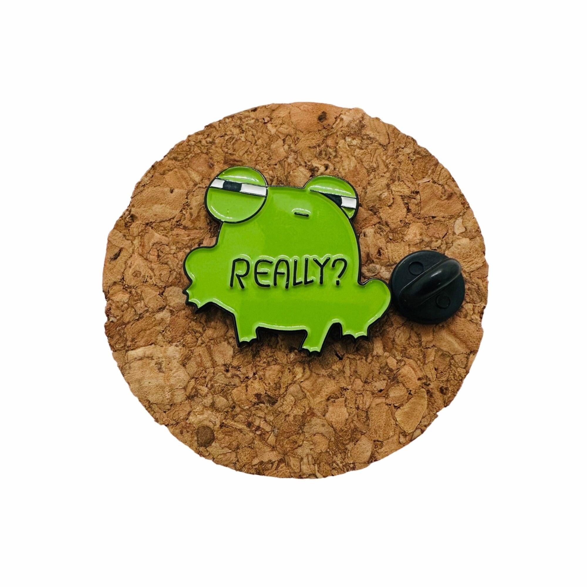 Other ✨Cartoon Green Cute frog letters Enamel Pin Animal Alloy Met Size ONE SIZE - 2 Thumbnail