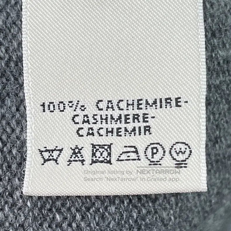 Hermes Gray Mid-Length Knit Cashmere Cardigan