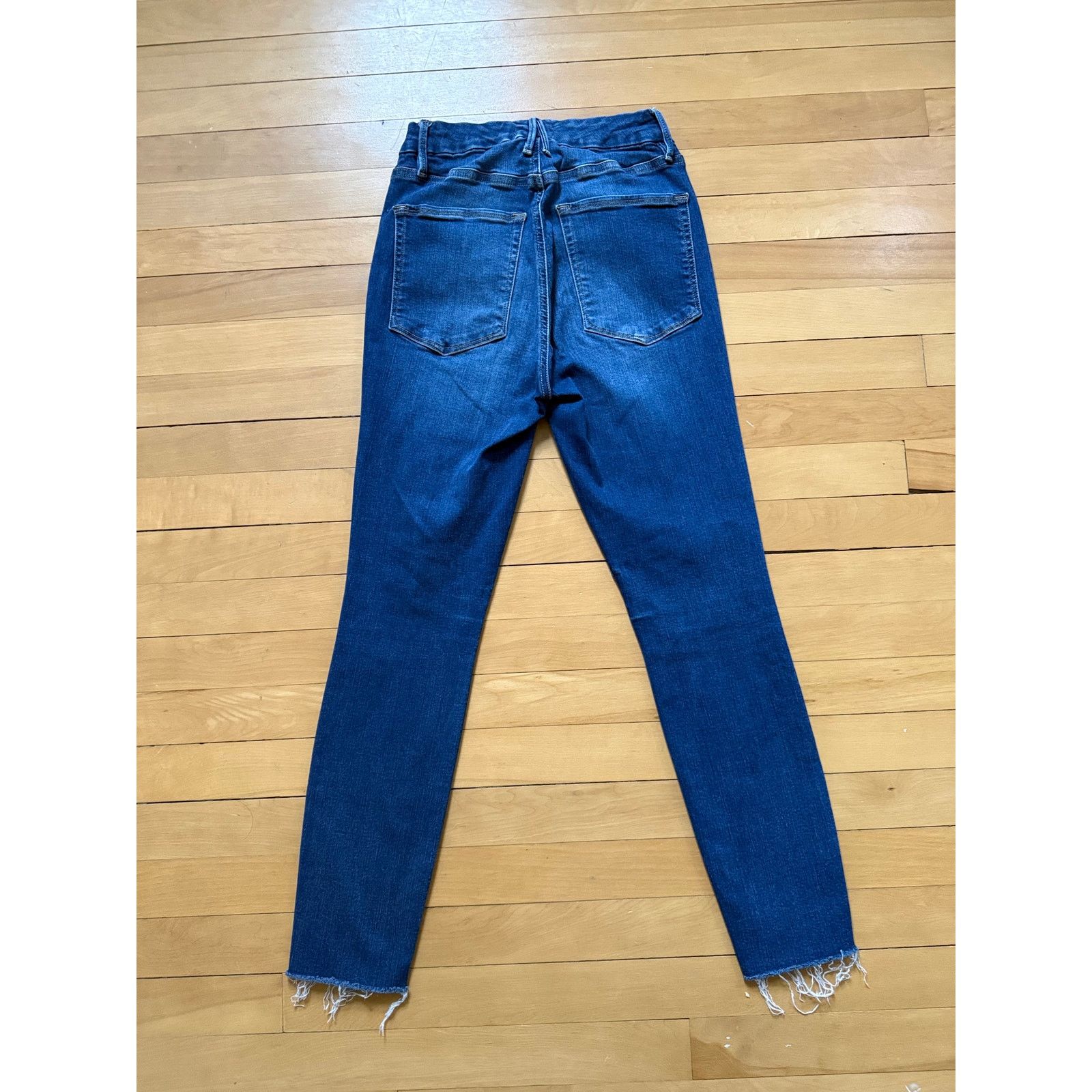 Good American Good American Good Waist Skinny Jeans 4 / 27 Raw Fray Hem Size 27" / US 4 / IT 40 - 3 Thumbnail