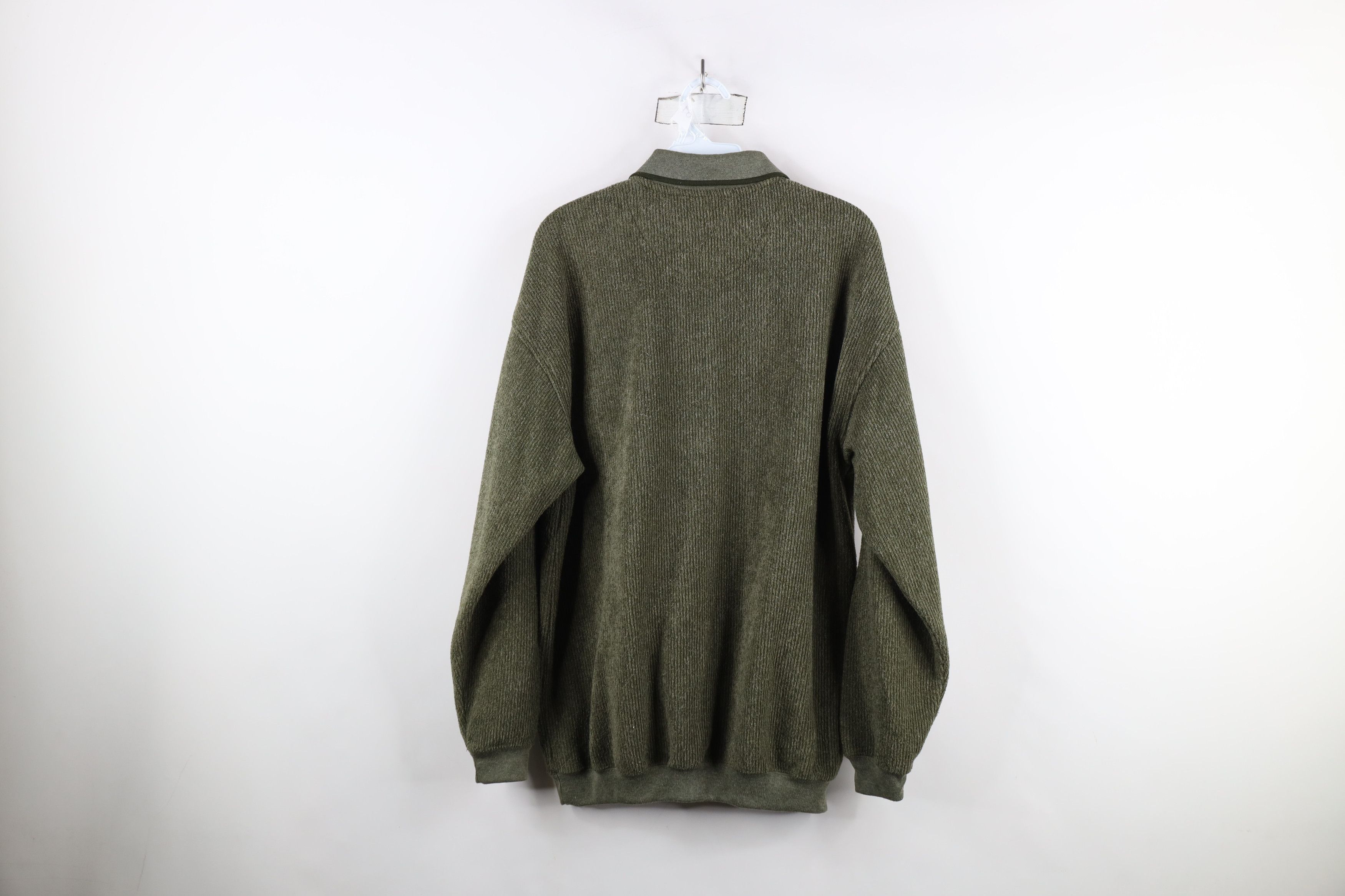 Vintage Vintage 90s Streetwear Fleece Collared Pullover Sweater Size US M / EU 48-50 / 2 - 11 Thumbnail