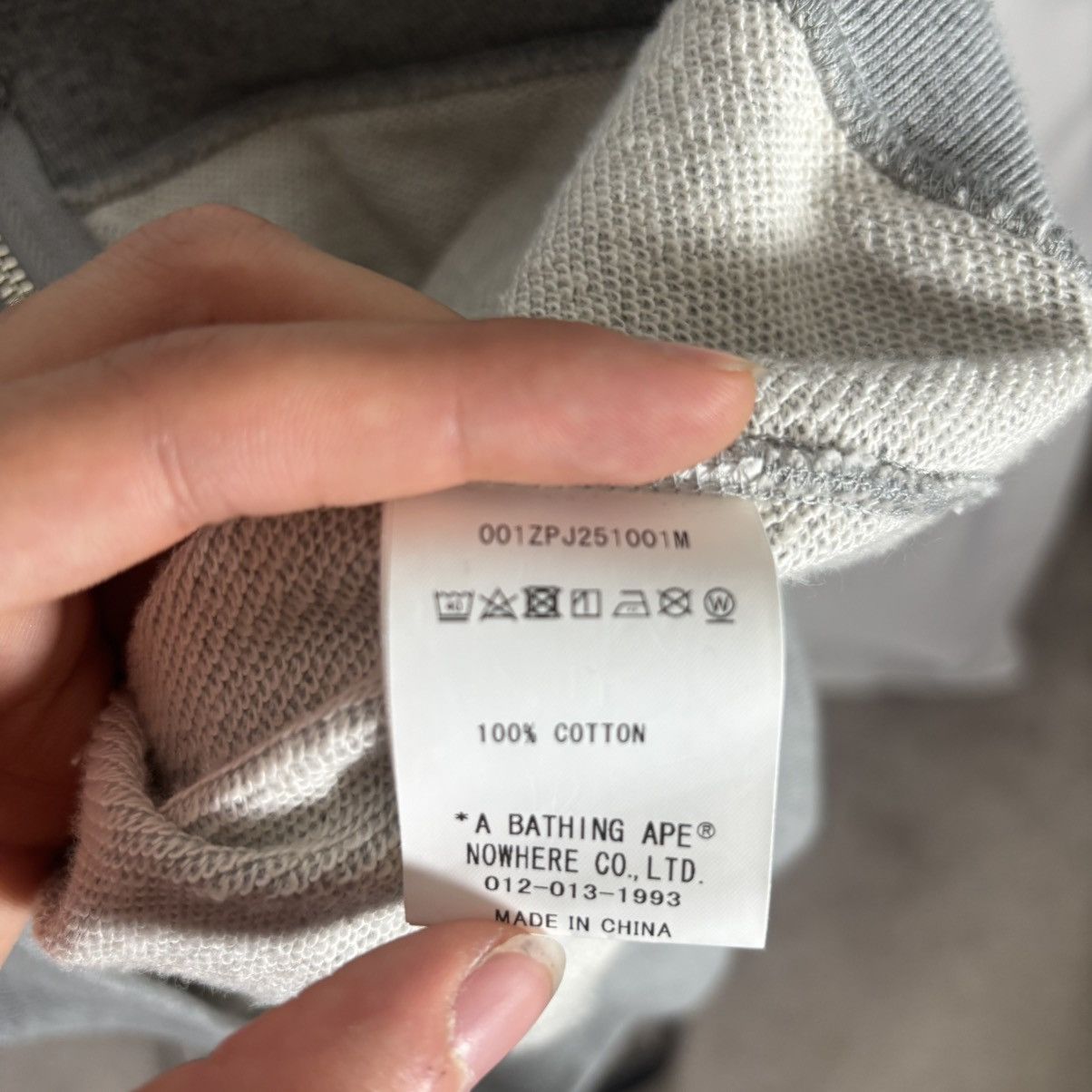 Bape Bape "Bape" Full Zip Hoodie Grey NWT Size L Size US L / EU 52-54 / 3 - 7 Thumbnail