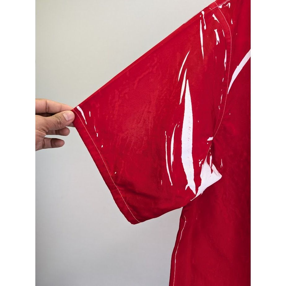 Prada o1rshd1 Popeline Shirt in Rosso Size US S / EU 44-46 / 1 - 8 Thumbnail