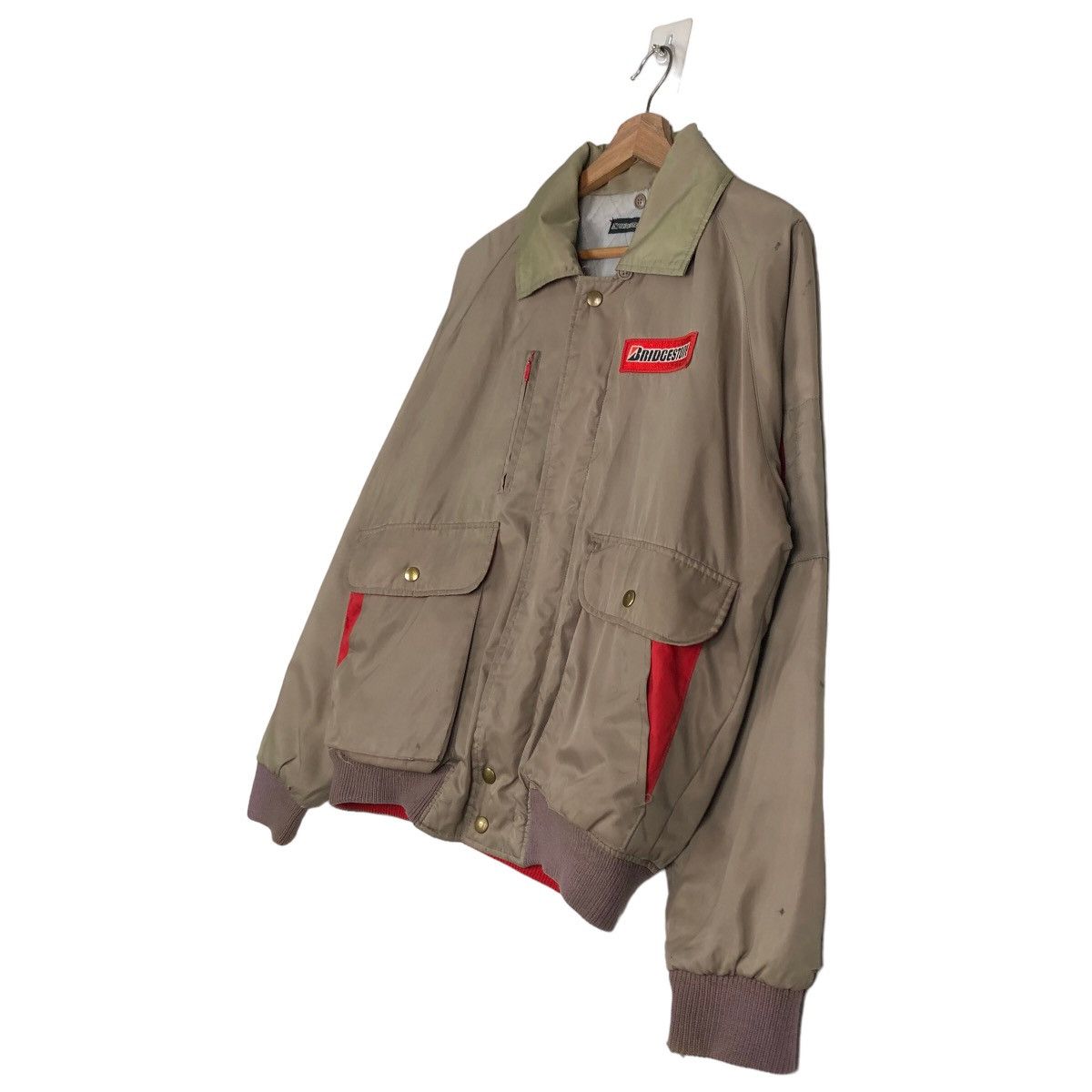Vintage Ultimate Racing Bomber Jacket Bridgestone Big Logo SpellOut Size US M / EU 48-50 / 2 - 2 Thumbnail