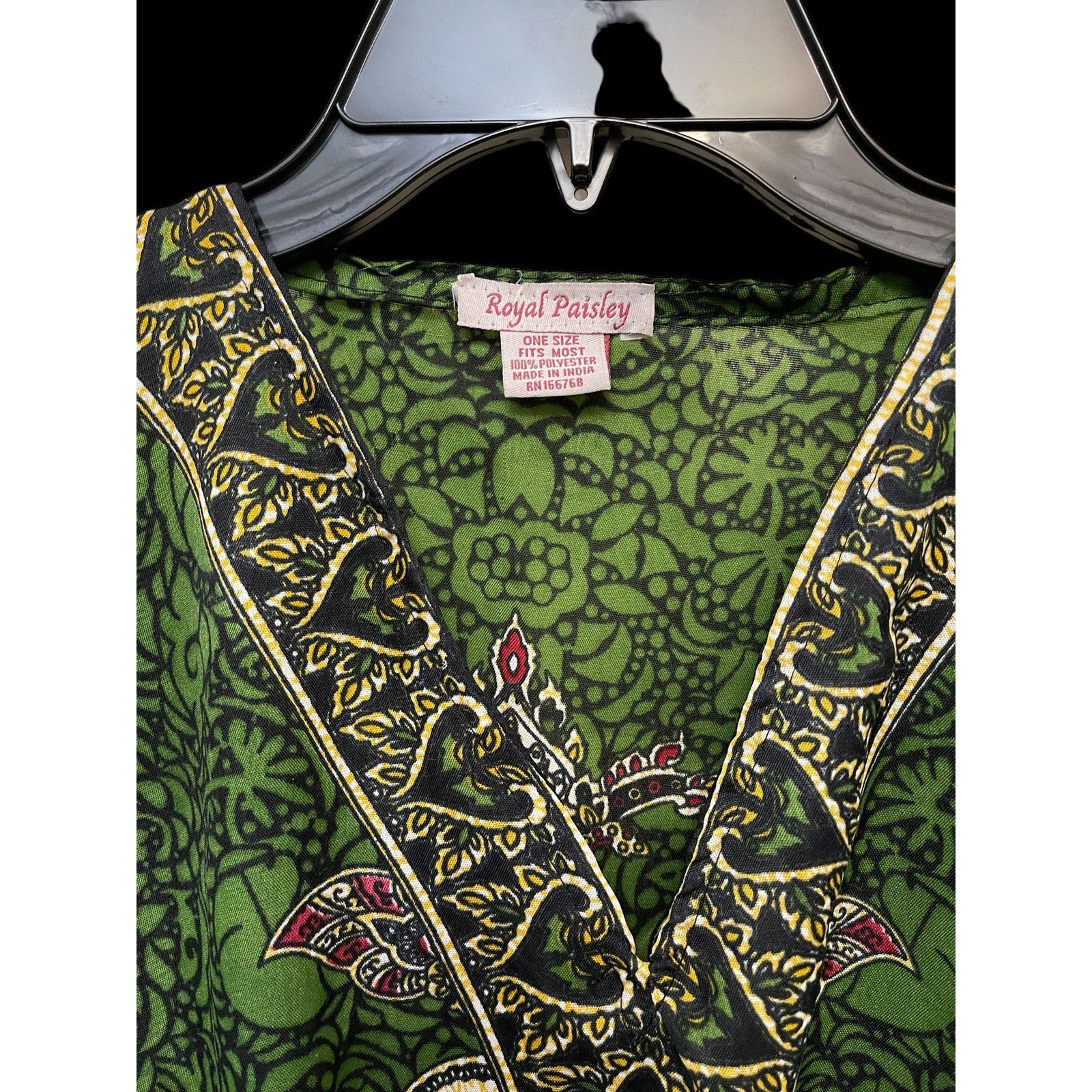 Unknown London Royal Paisley Blouse Top Shirt One Size Multicolored Boho Size ONE SIZE - 3 Thumbnail