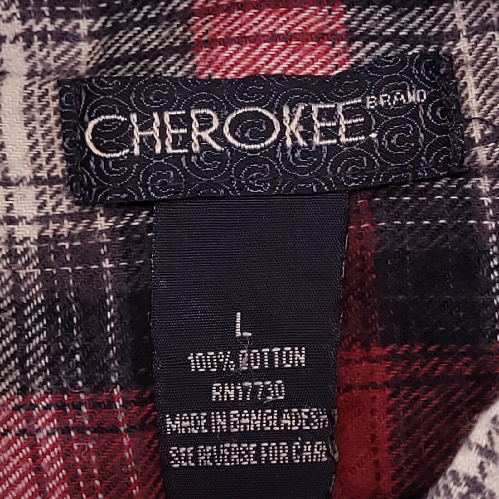 Cherokee Cherokee Tartan Flannel Shirt Mens Size Large L Red Gray Size US L / EU 52-54 / 3 - 3 Thumbnail