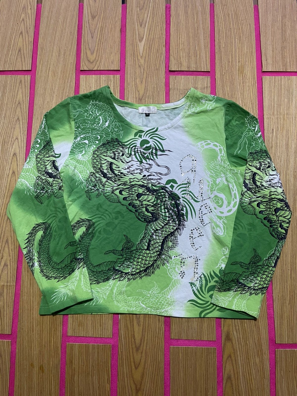 If Six Was Nine Y2K OTTO long sleeve tshirt picture dragon full print style Size M / US 6-8 / IT 42-44 - 1 Thumbnail