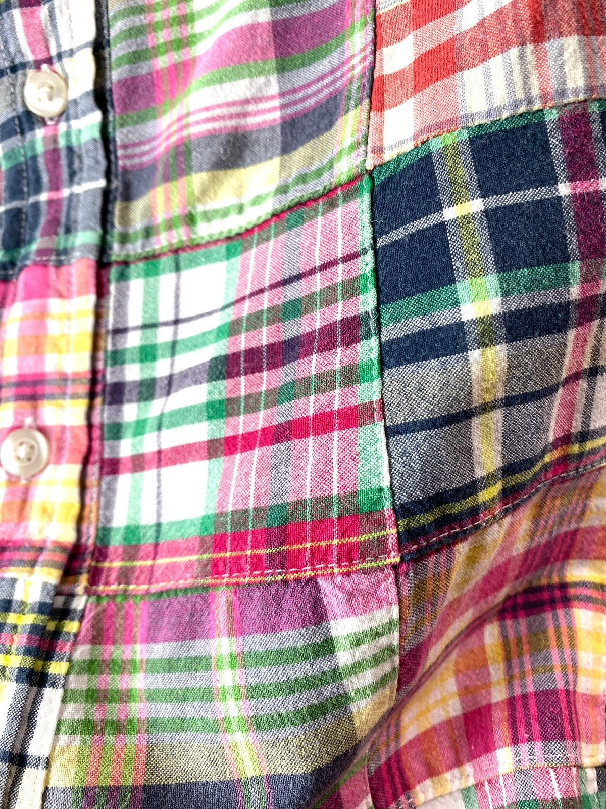 Gap 1990’s Vintage Gap Patchwork Shirt Ralph Lauren Style Size US M / EU 48-50 / 2 - 6 Thumbnail