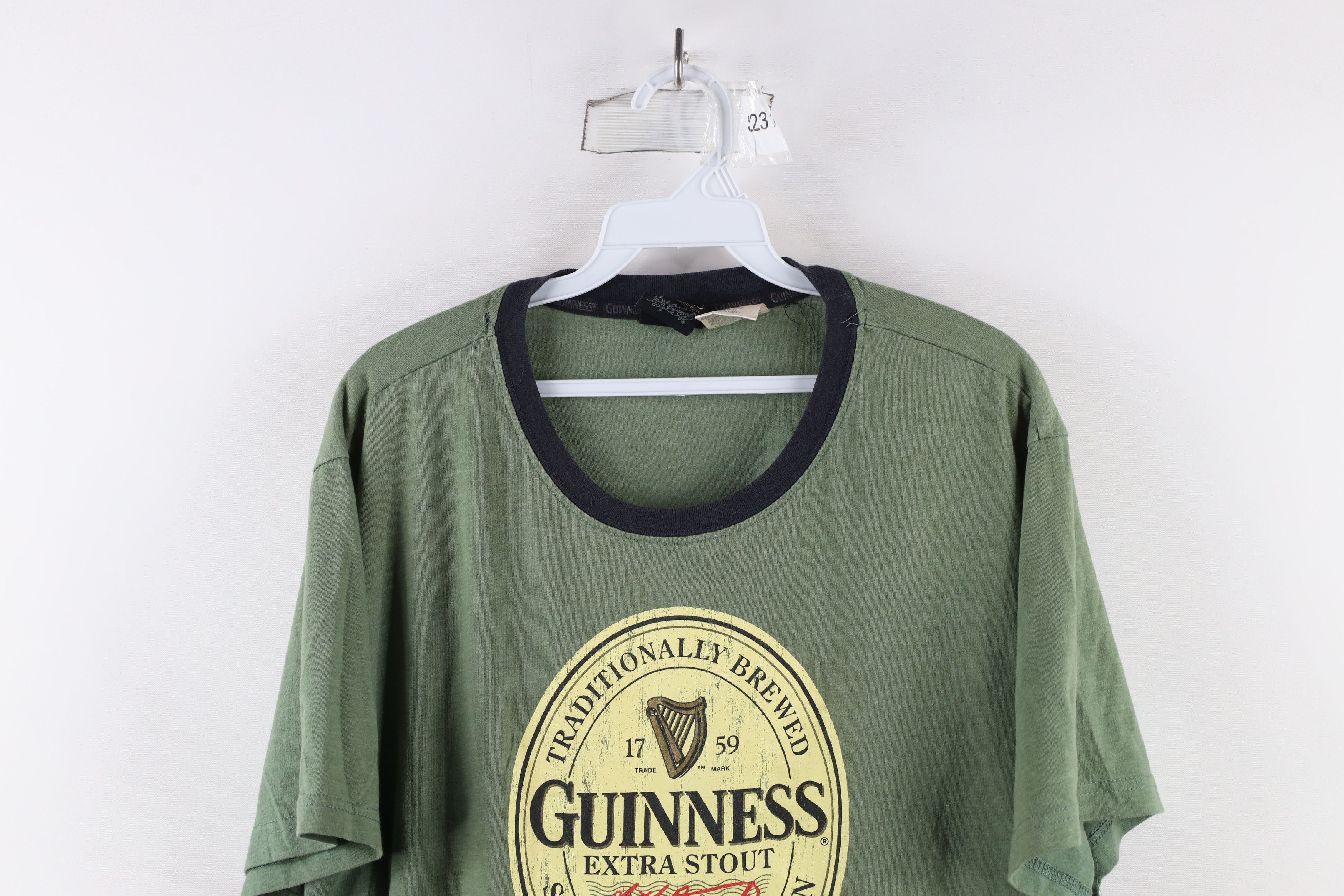 Vintage Vintage Guinness Beer Spell Out Extra Stout Beer T-Shirt Size US L / EU 52-54 / 3 - 2 Thumbnail