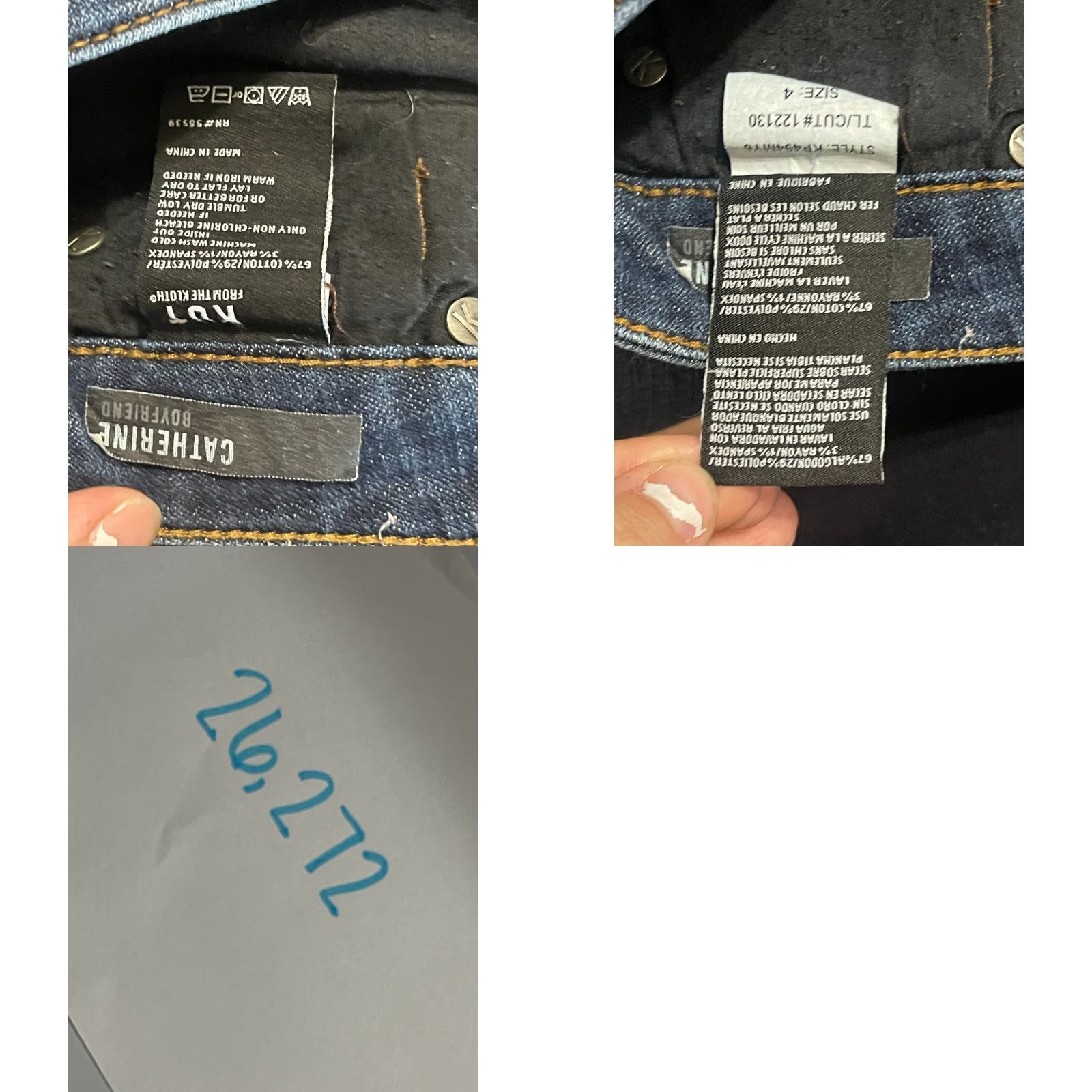 Vintage KUT from the Kloth Jeans Women's Size 4 Blue Denim Catherine Boyfriend Size 27" / US 4 / IT 40 - 8 Thumbnail