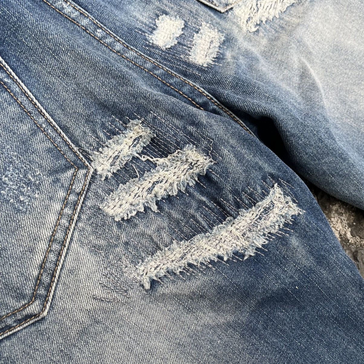 RRL Ralph Lauren Vintage Double RL Cut 528 Slim Boot Distressed Denim Size US 31 - 17 Thumbnail