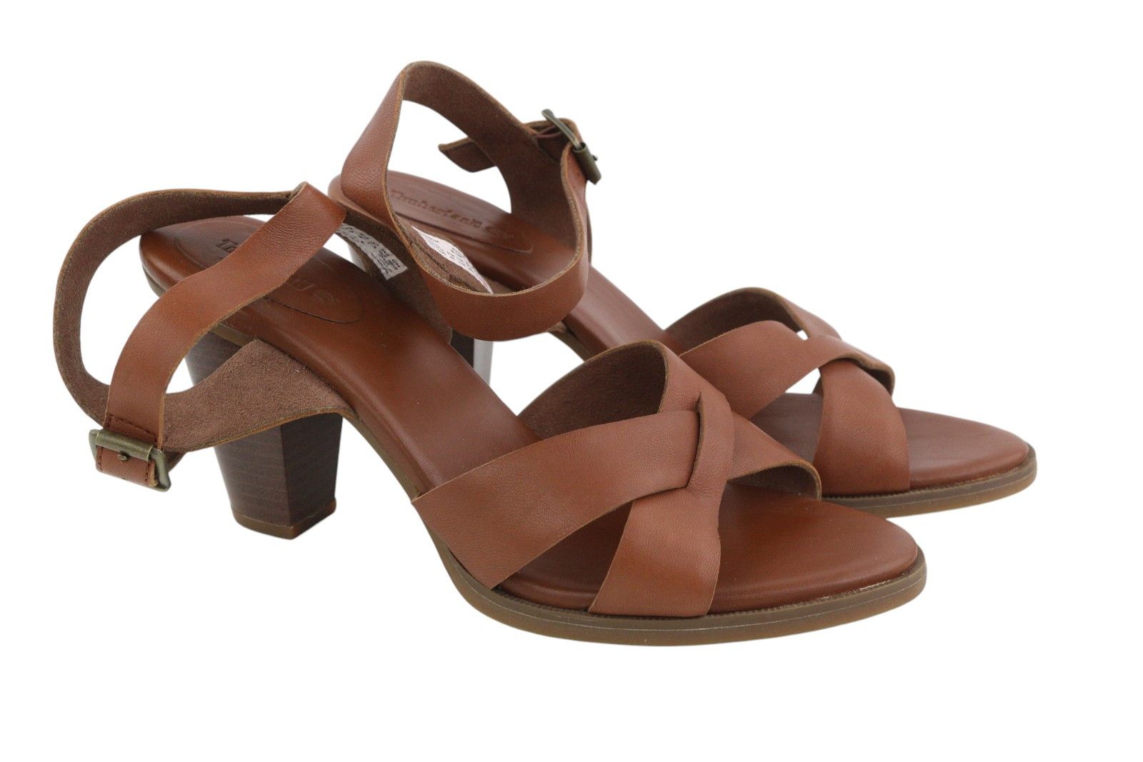 A1IEA EU39.5 Brown Leather Heeled Sandals 84301