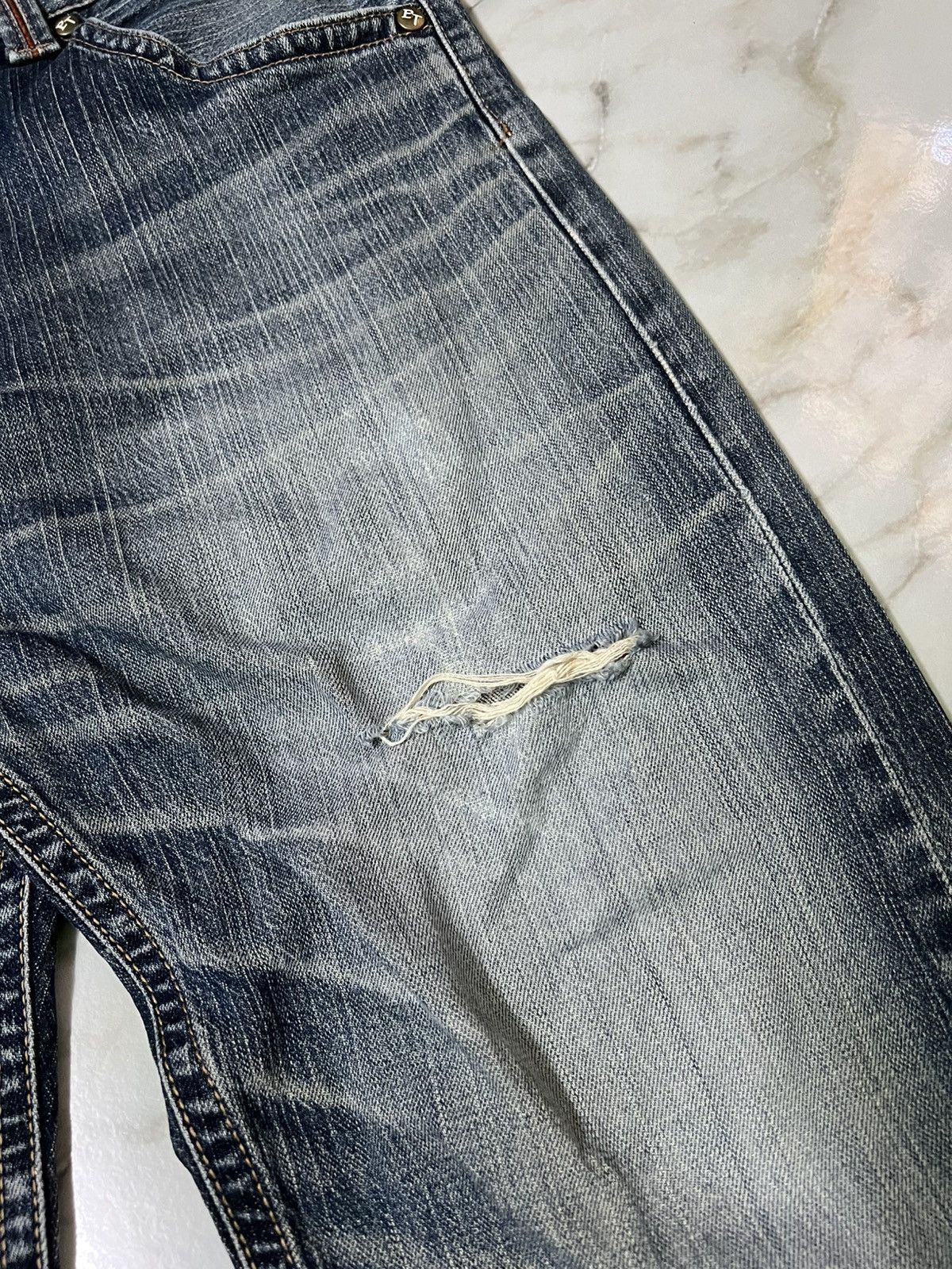 Edwin 💥Baggy💥Vintage Edwin Blue Trip Washed Distress Jean Size US 34 / EU 50 - 6 Thumbnail