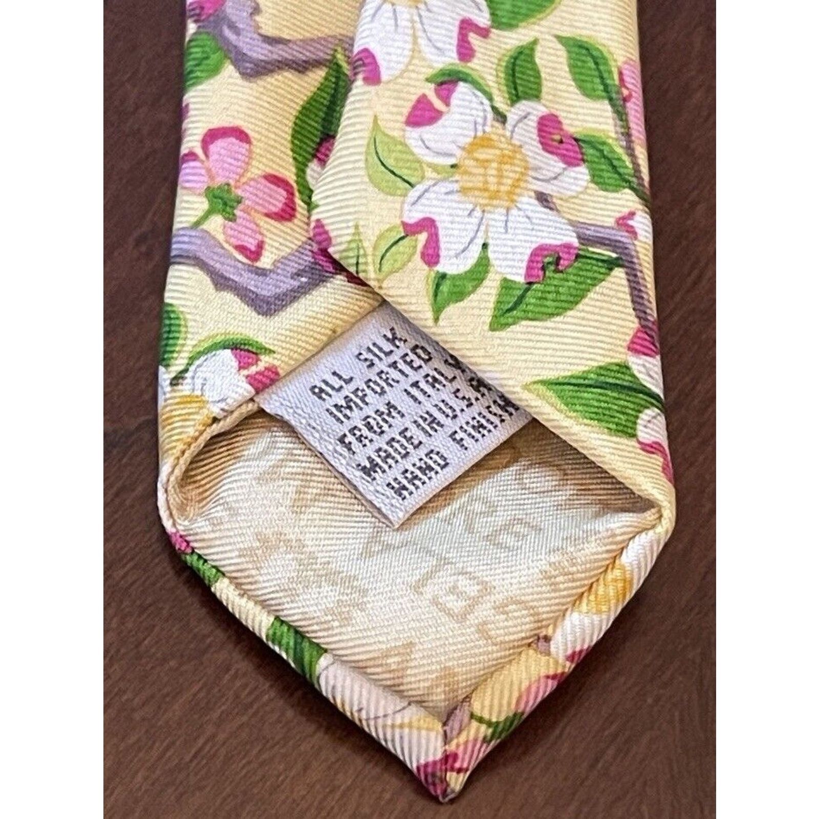 Other Angela Moore HandMade Gold Pink Imported Silk From Italy Size ONE SIZE - 7 Thumbnail