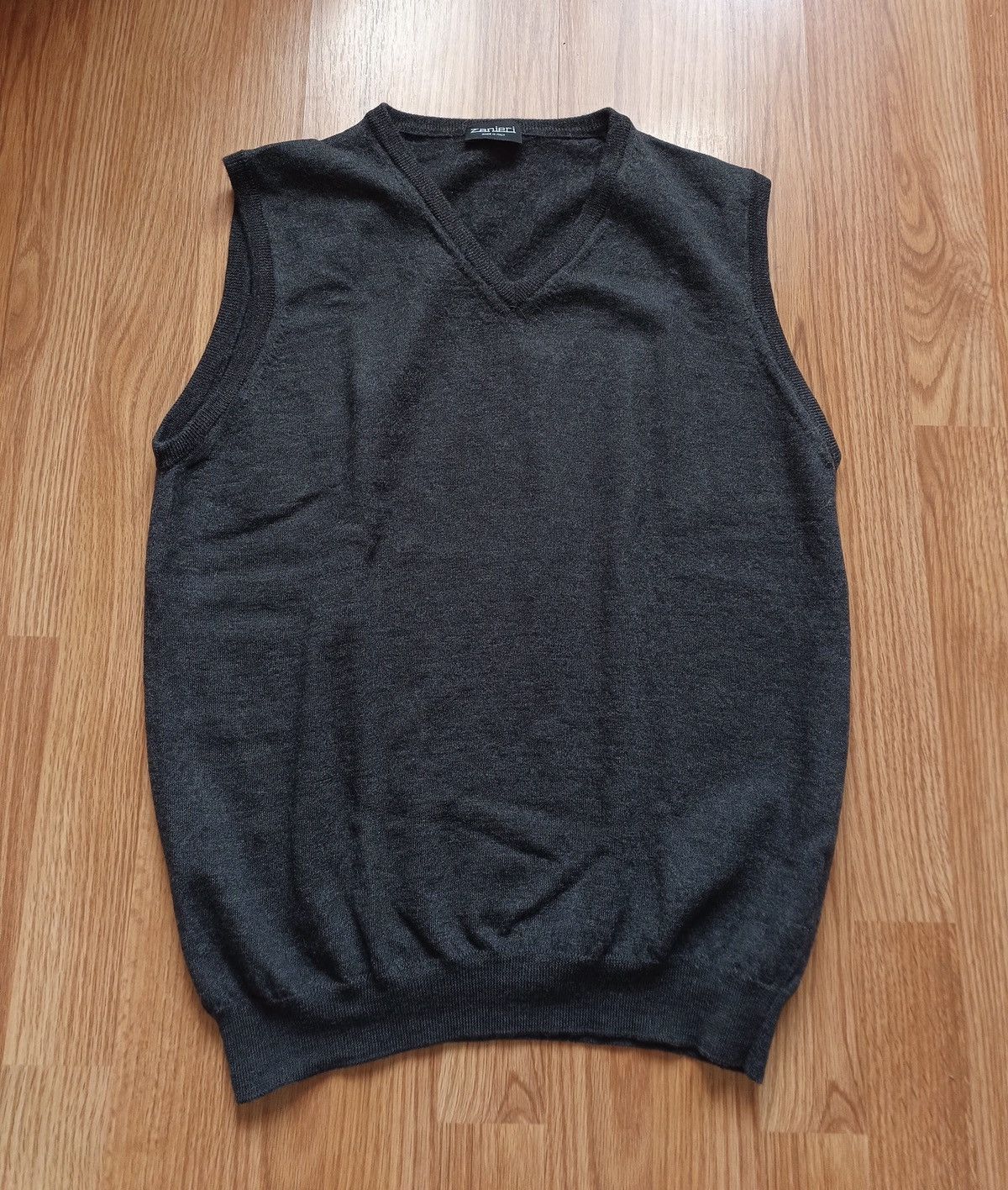 Zanieri Zanieri Lana Wool Grey Mens Vest Size XL Size US XL / EU 56 / 4 - 5 Thumbnail