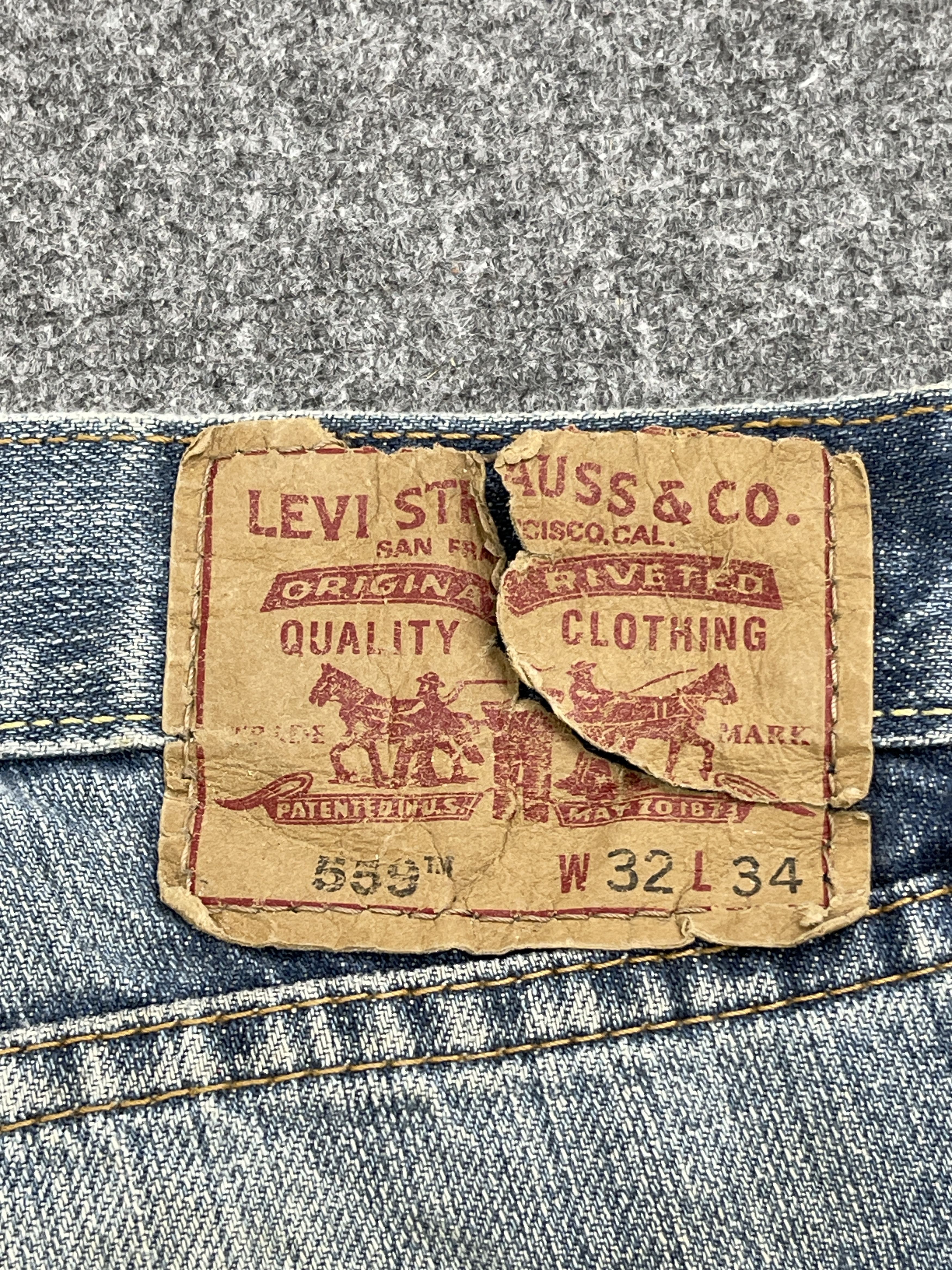 Levi's Distressed Vintage Levis 559 Loose Straight Denim DP2503 Size US 34 / EU 50 - 5 Thumbnail
