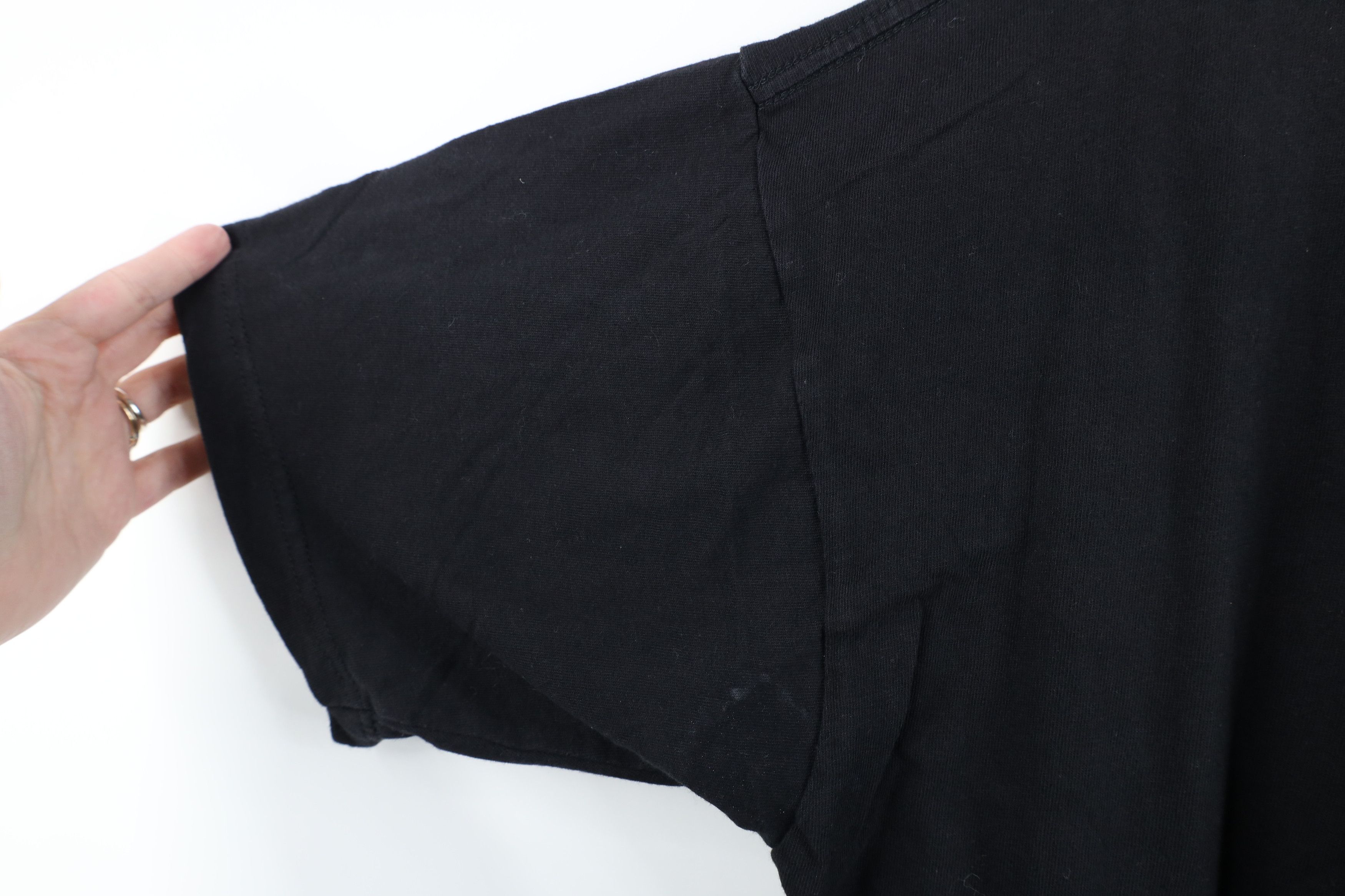 Vintage Vintage 90s Y2K Streetwear Faded Blank Cotton T-Shirt Black Size US L / EU 52-54 / 3 - 6 Thumbnail