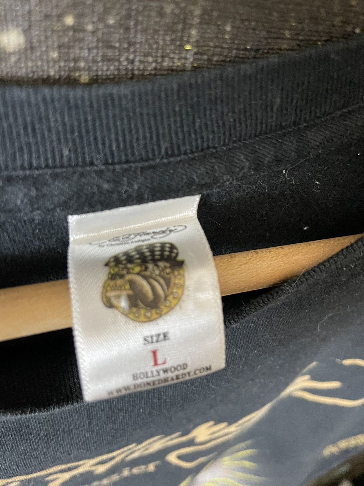 Christian Audigier × Ed Hardy × Japanese Brand Women T-shirt Ed Hardy Vintage Big Logo Rare Japanese Brand Size L / US 10 / IT 46 - 5 Thumbnail