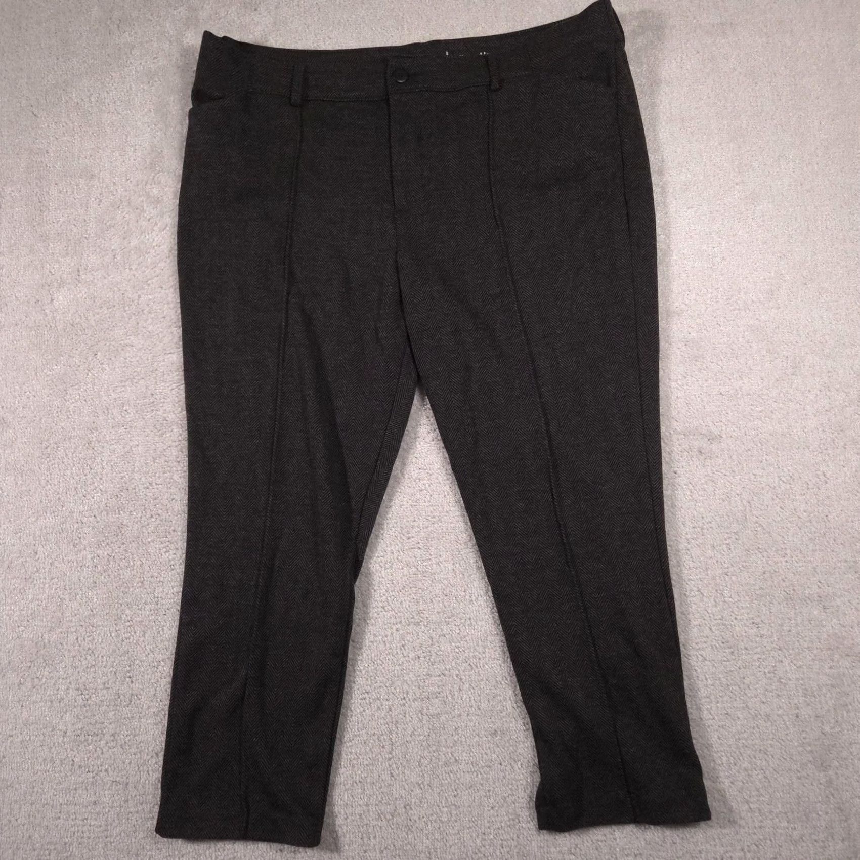 Vintage Lee Riders Womens Slim Ankle Ponte Pants Gray Herringbone Work Size 42" / US 20 - 2 Thumbnail