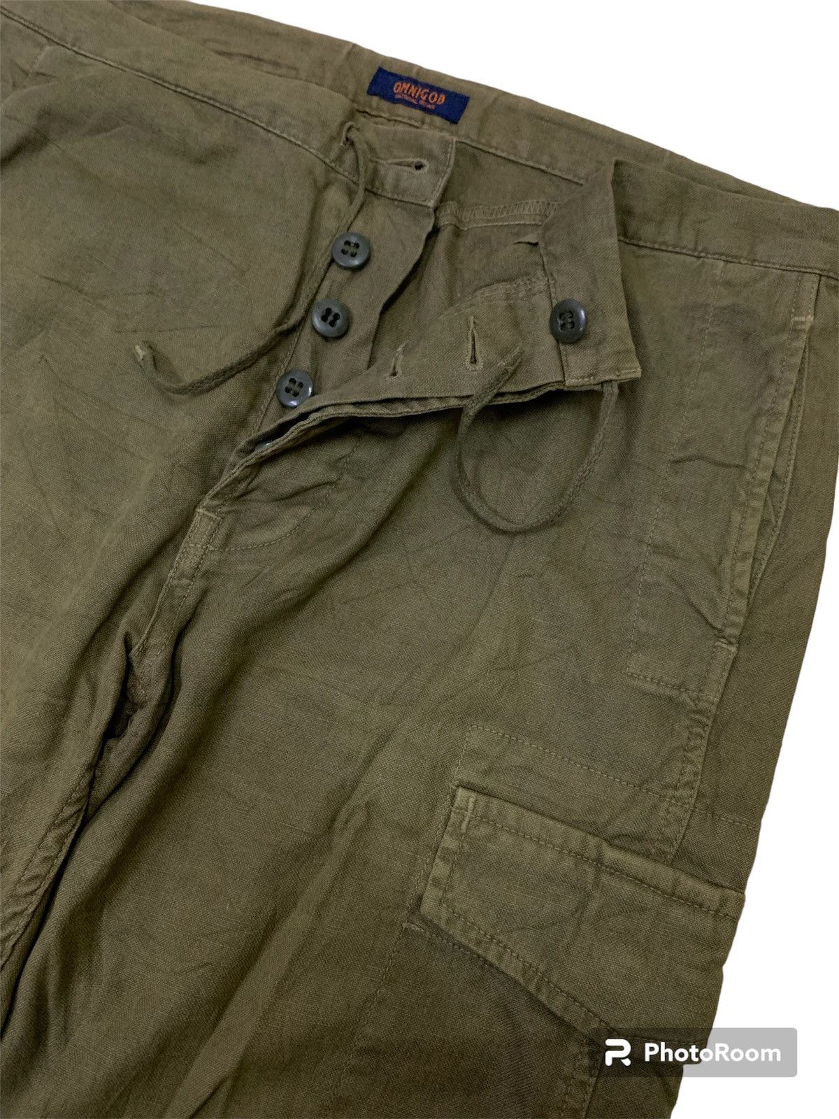 OMNIGOD 💥Vintage Omnigod Green Military Cargo Size US 33 - 5 Thumbnail